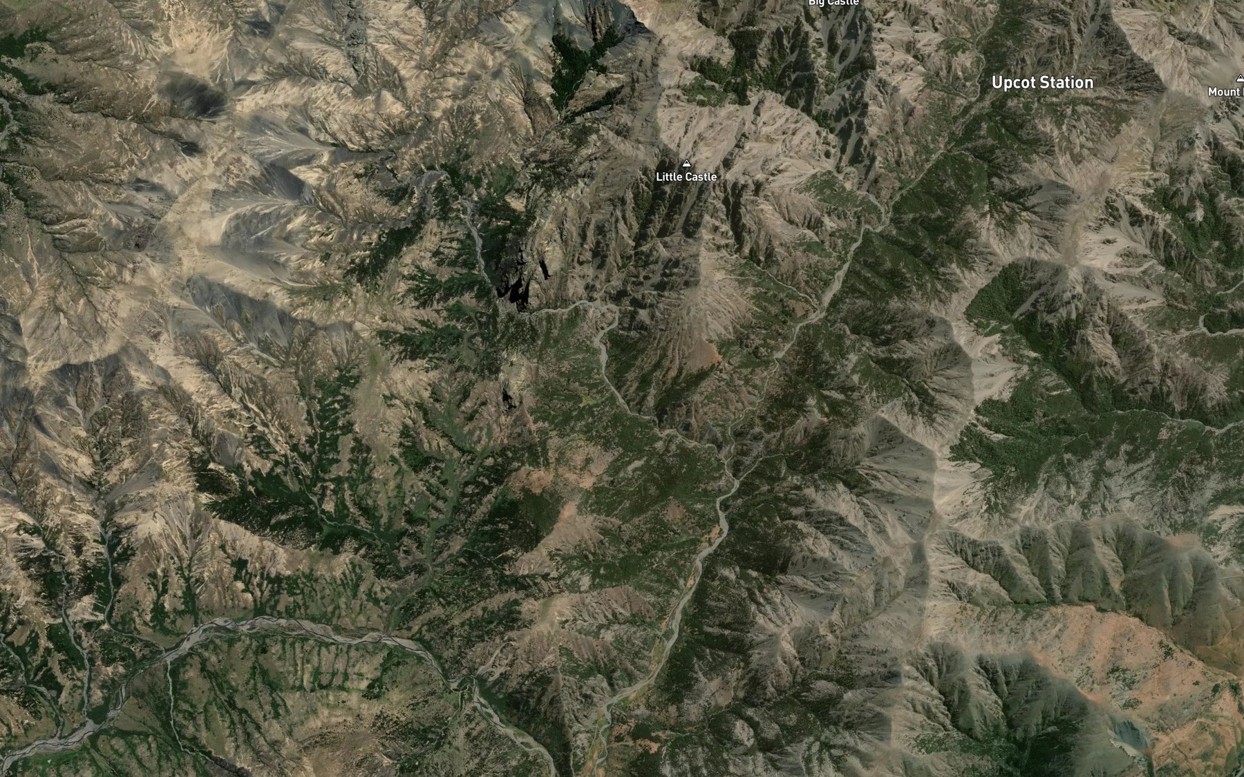 Satellite map of the Enchanted Stream