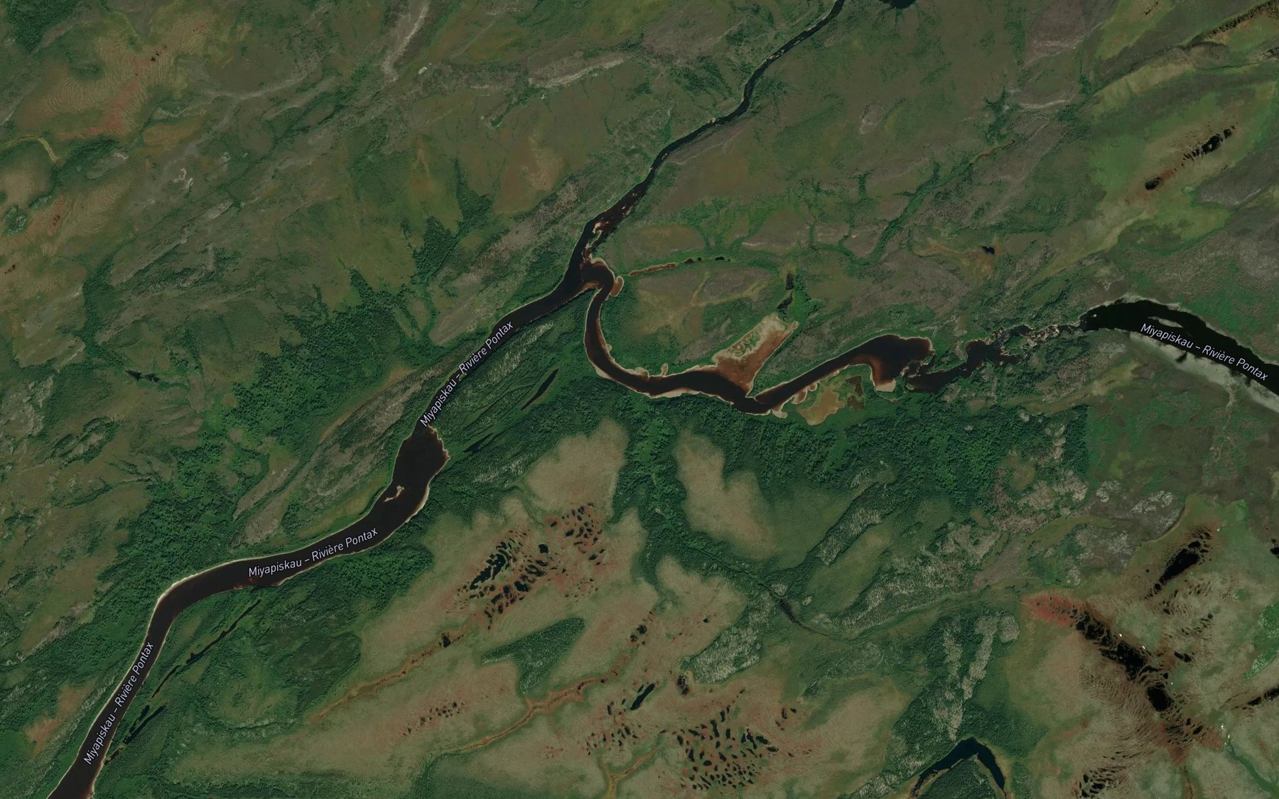 Satellite map of the Ruisseau Nameu Pachituwakan