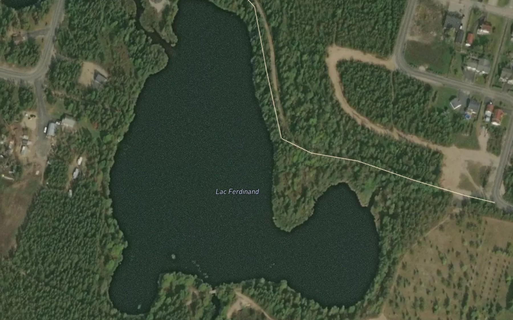 Satellite map of the Lac Ferdinand