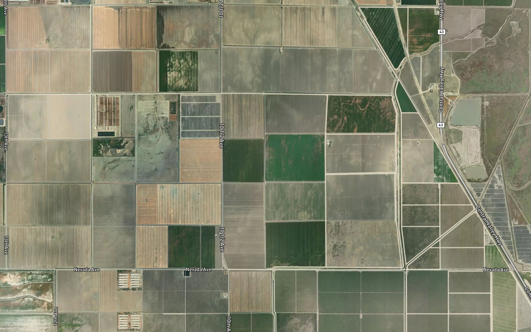 Satellite map of the Kimble Ditch