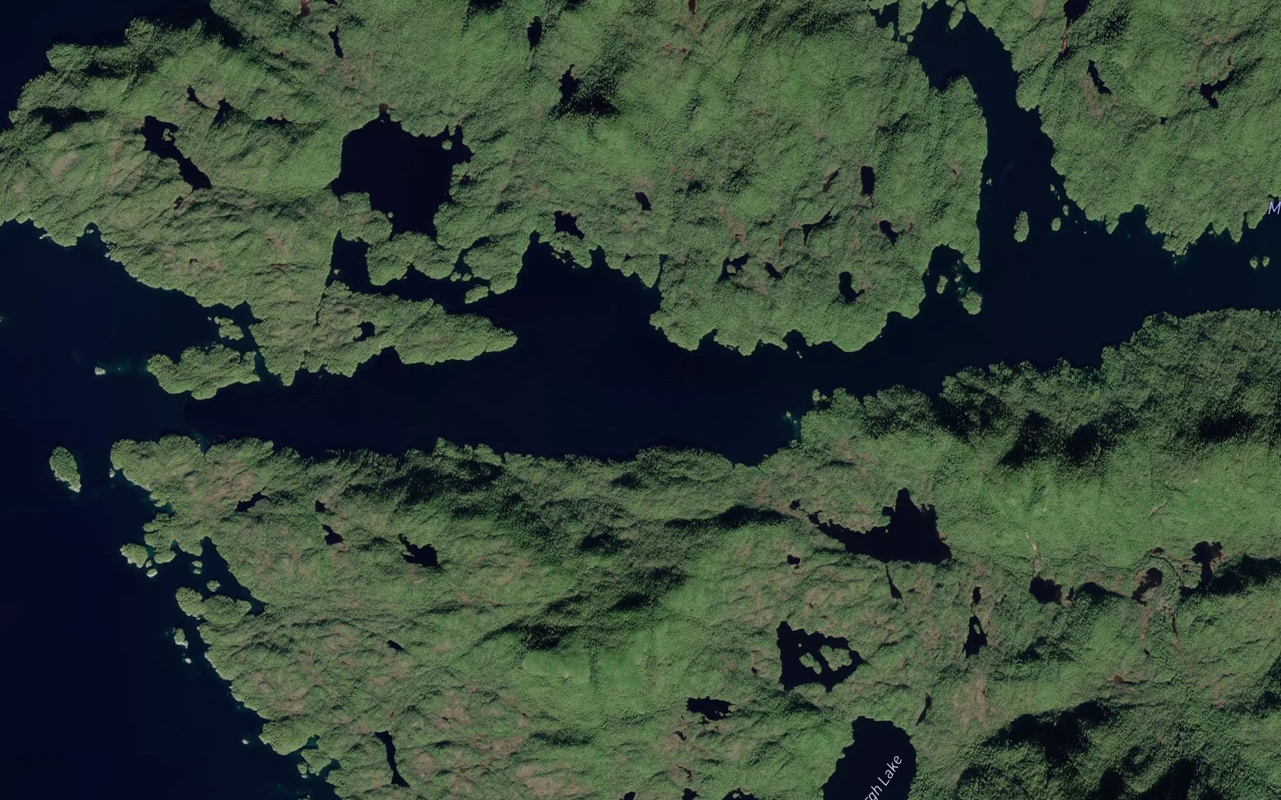 Satellite map of the Monckton Inlet
