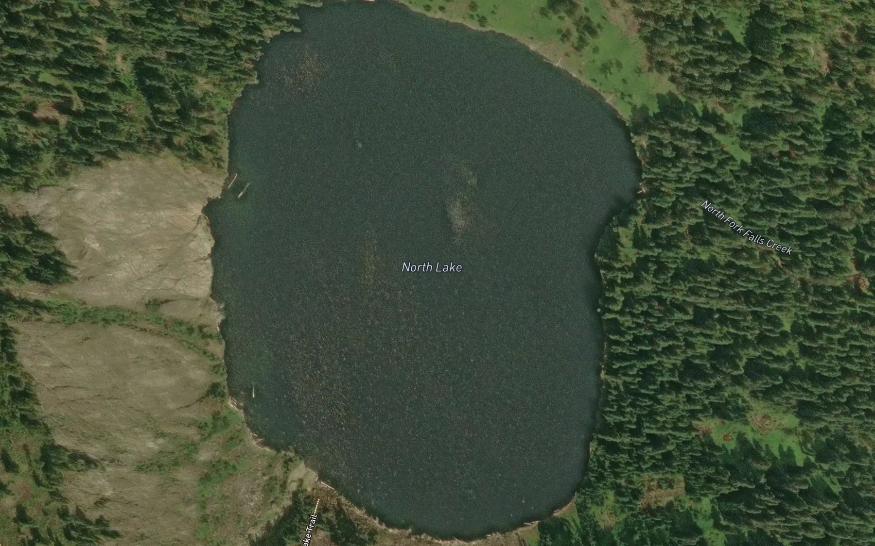 Satellite map of the North Lake