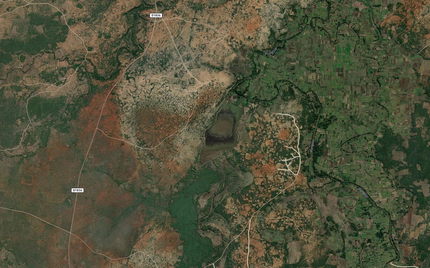 Satellite map of the Msenyeni