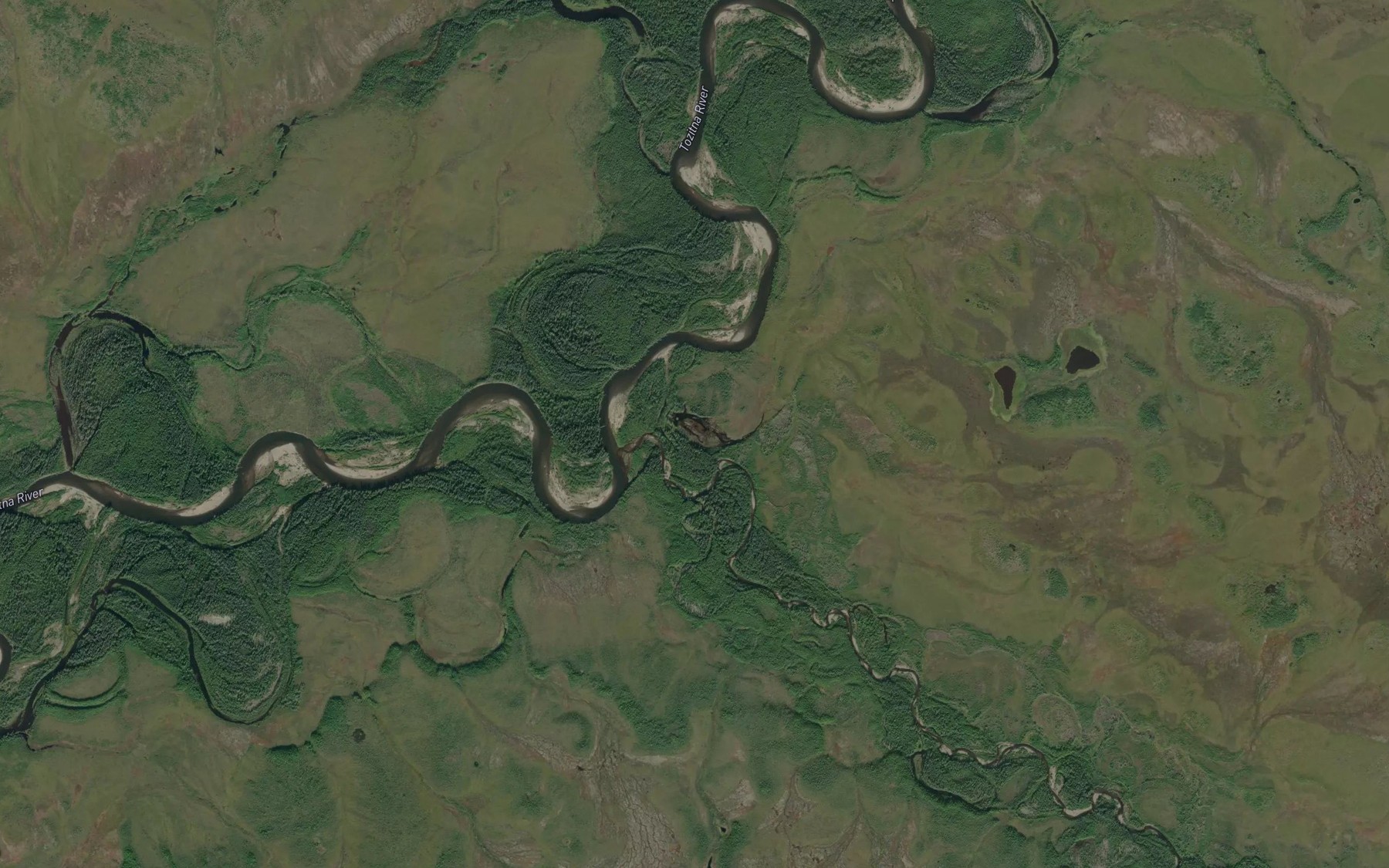 Satellite map of the Ptarmigan Creek