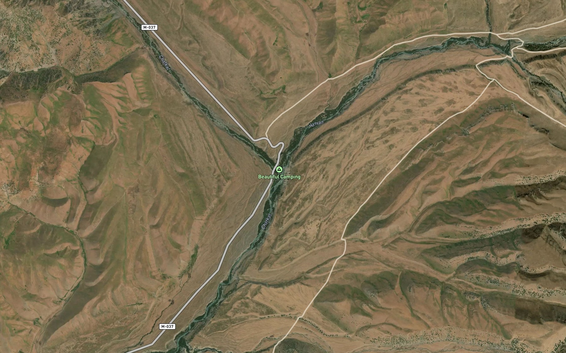 Satellite map of the Kara-Kasmak
