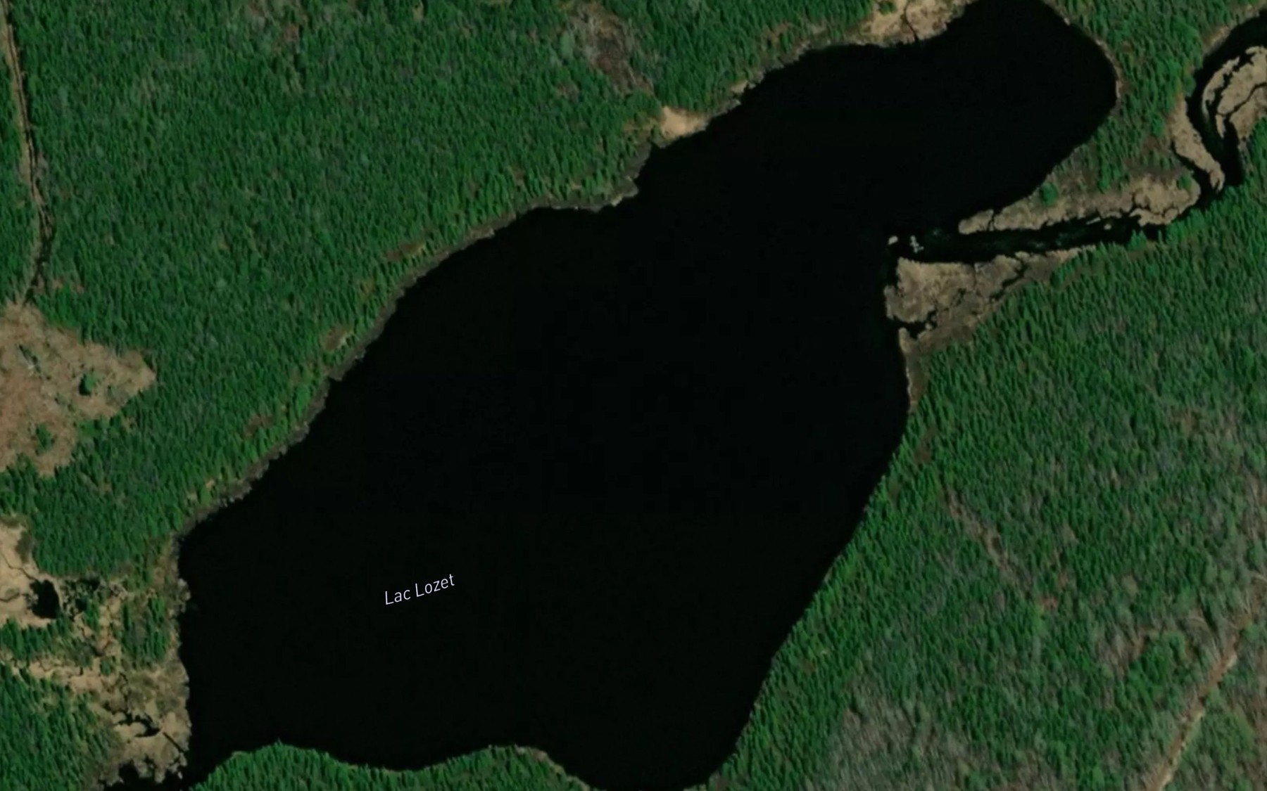 Satellite map of the Lac Lozet