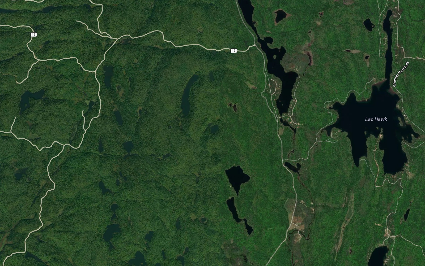 Satellite map of the Lac de la Cabine