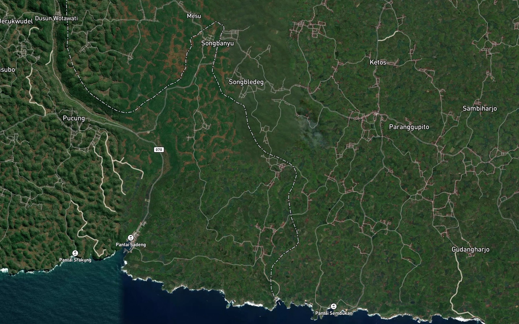 Satellite map of the Telaga Benolo