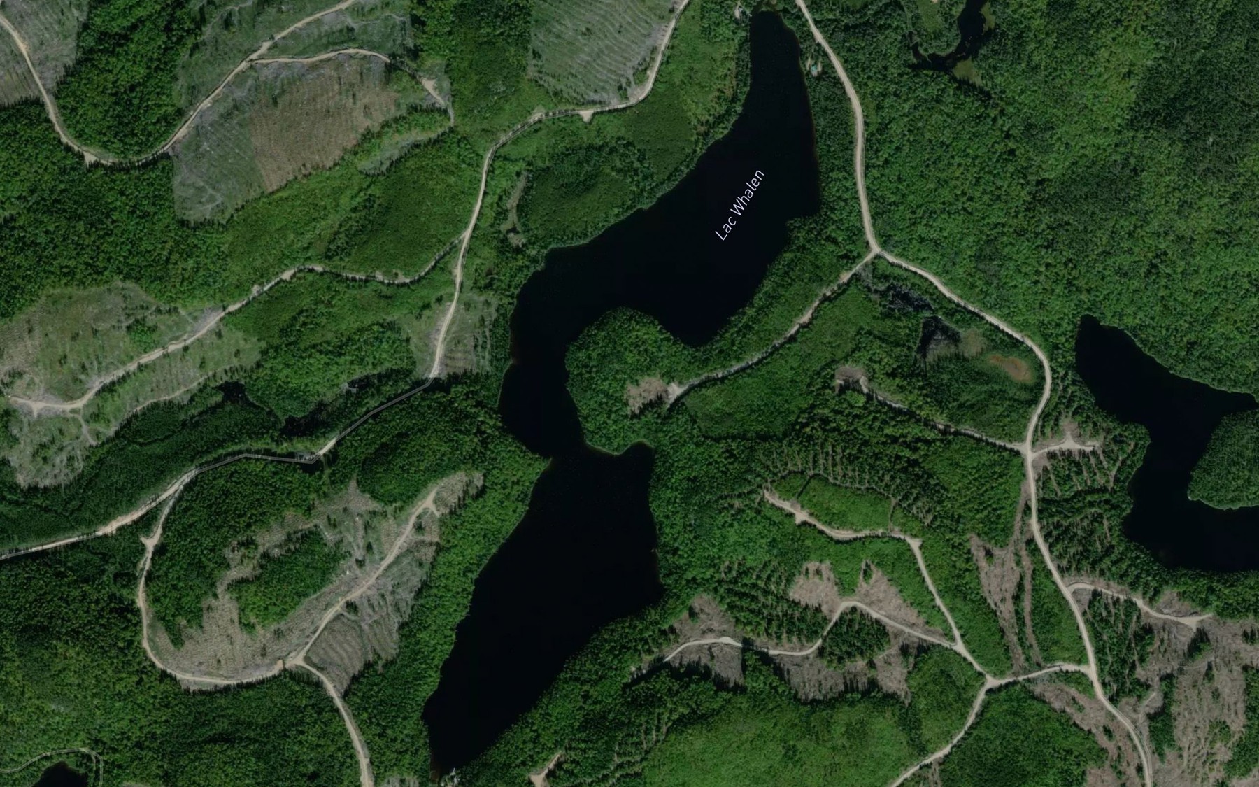Satellite map of the Lac Whalen