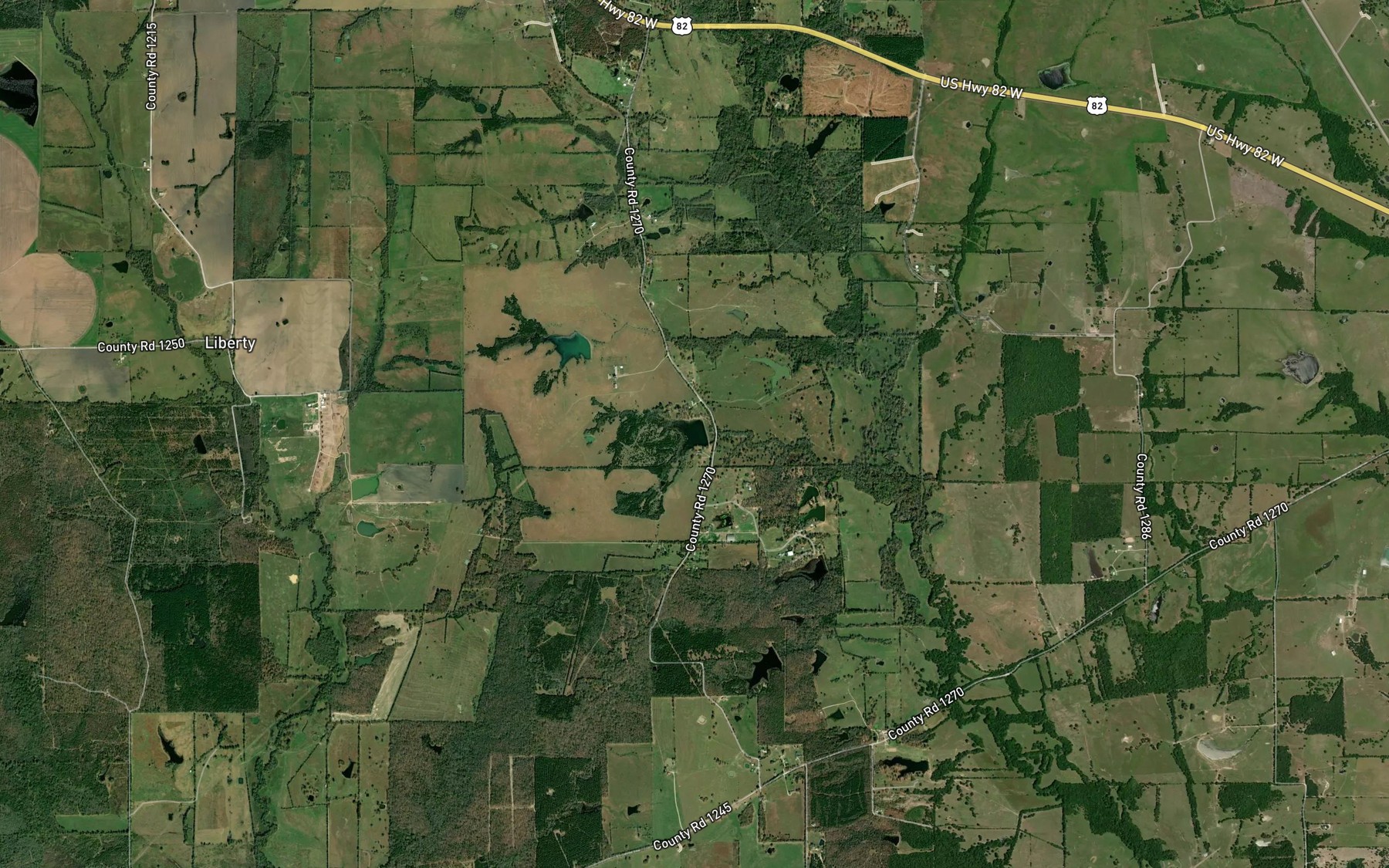 Satellite map of the Deanborn Lake