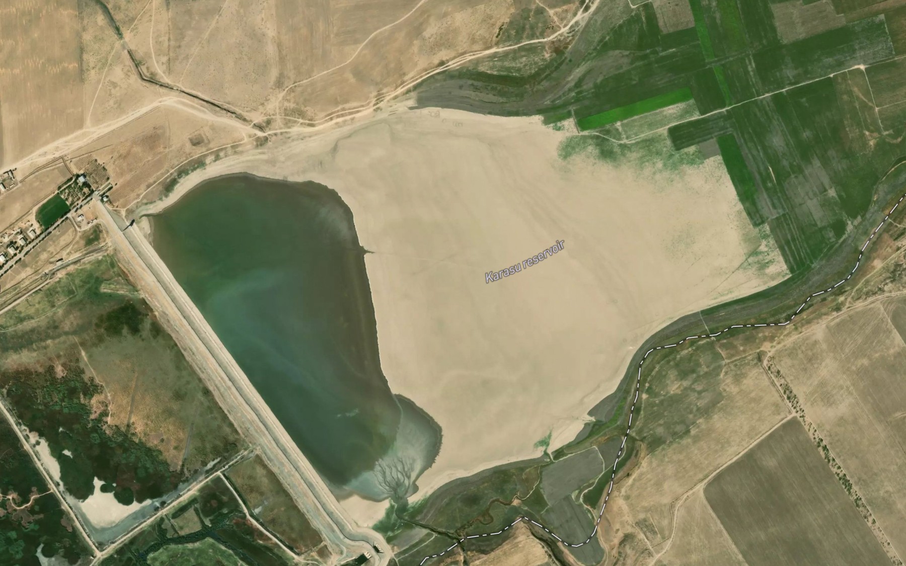 Satellite map of the Qorasuv Suv Ombori