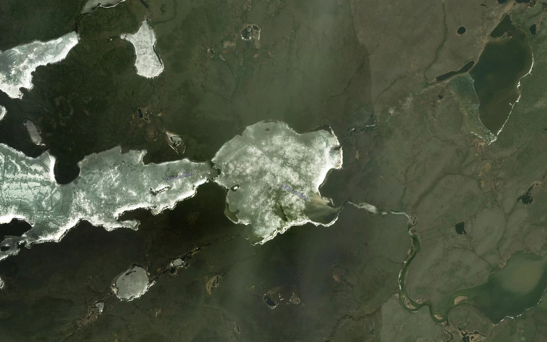 Satellite map of the Matheson Bay
