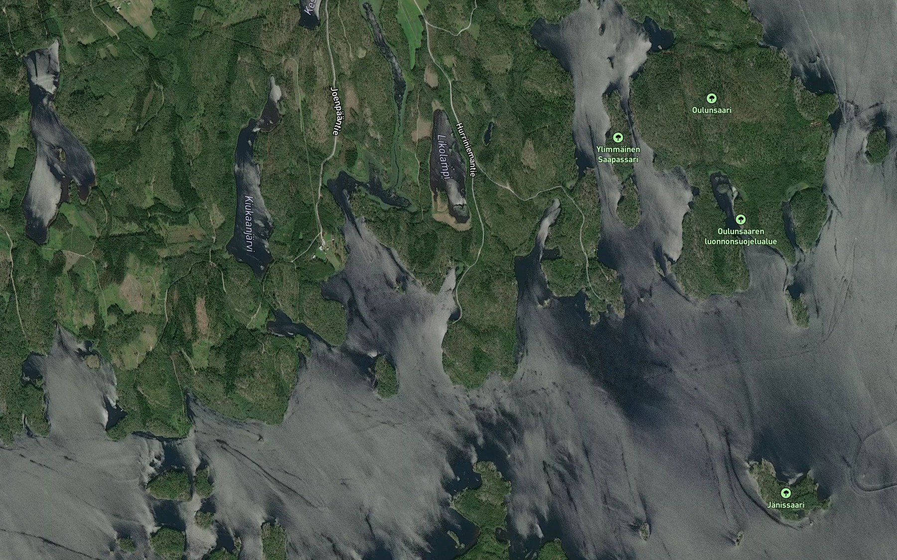 Satellite map of the Ruunalahti