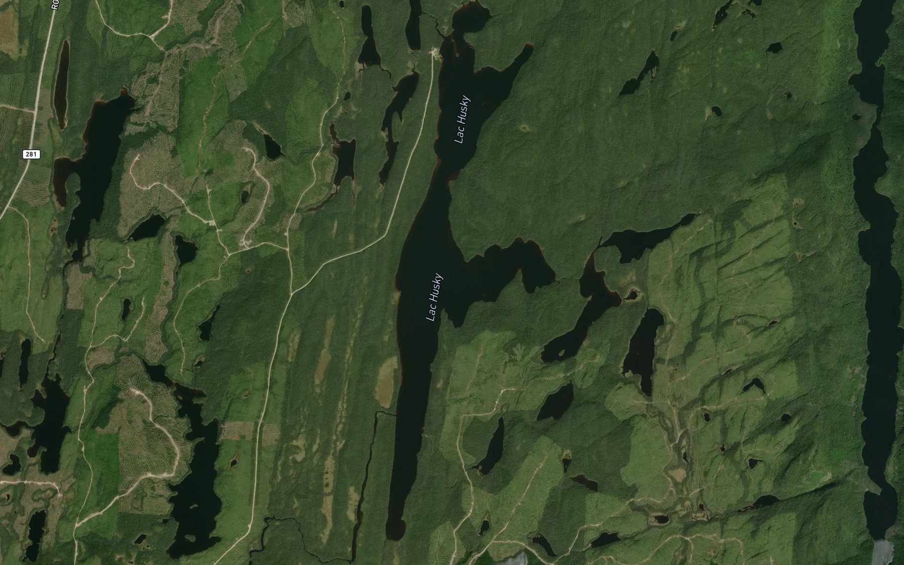 Satellite map of the Lac Husky