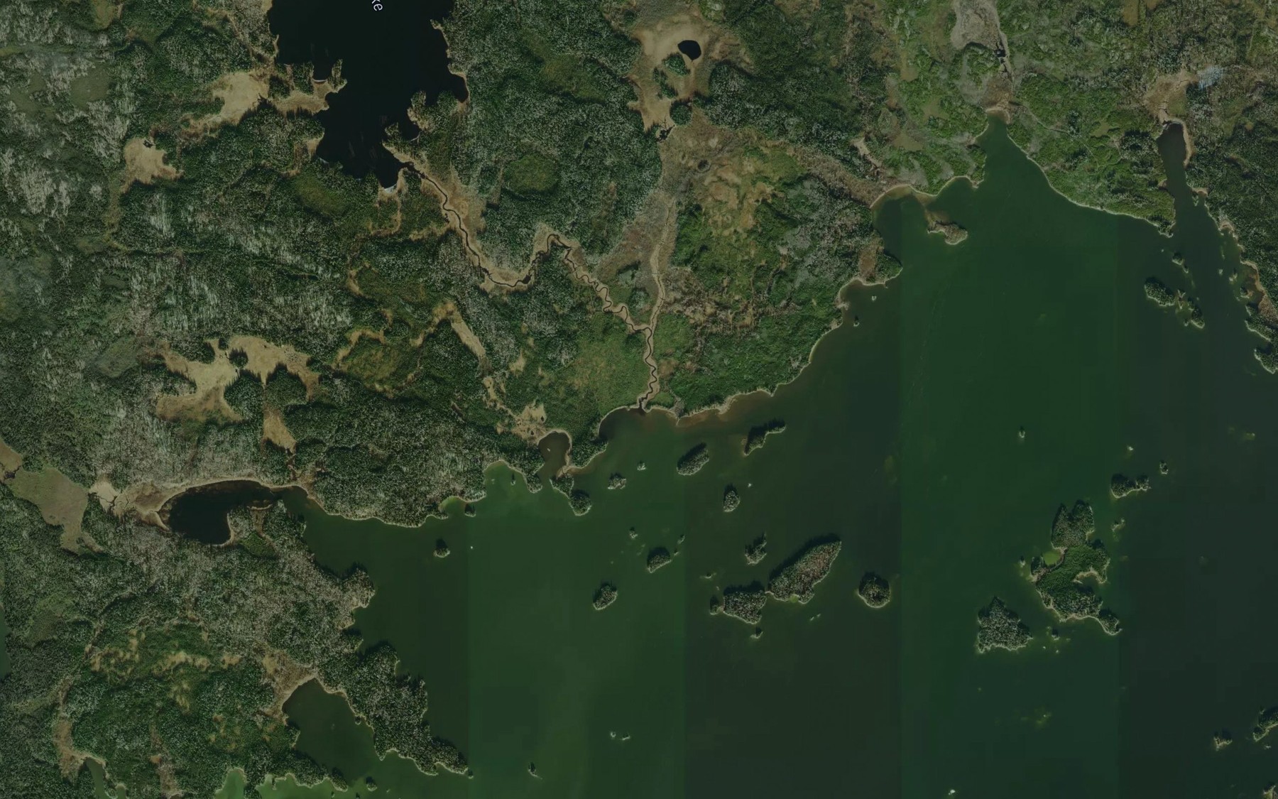 Satellite map of the Jackfish Lake Creek