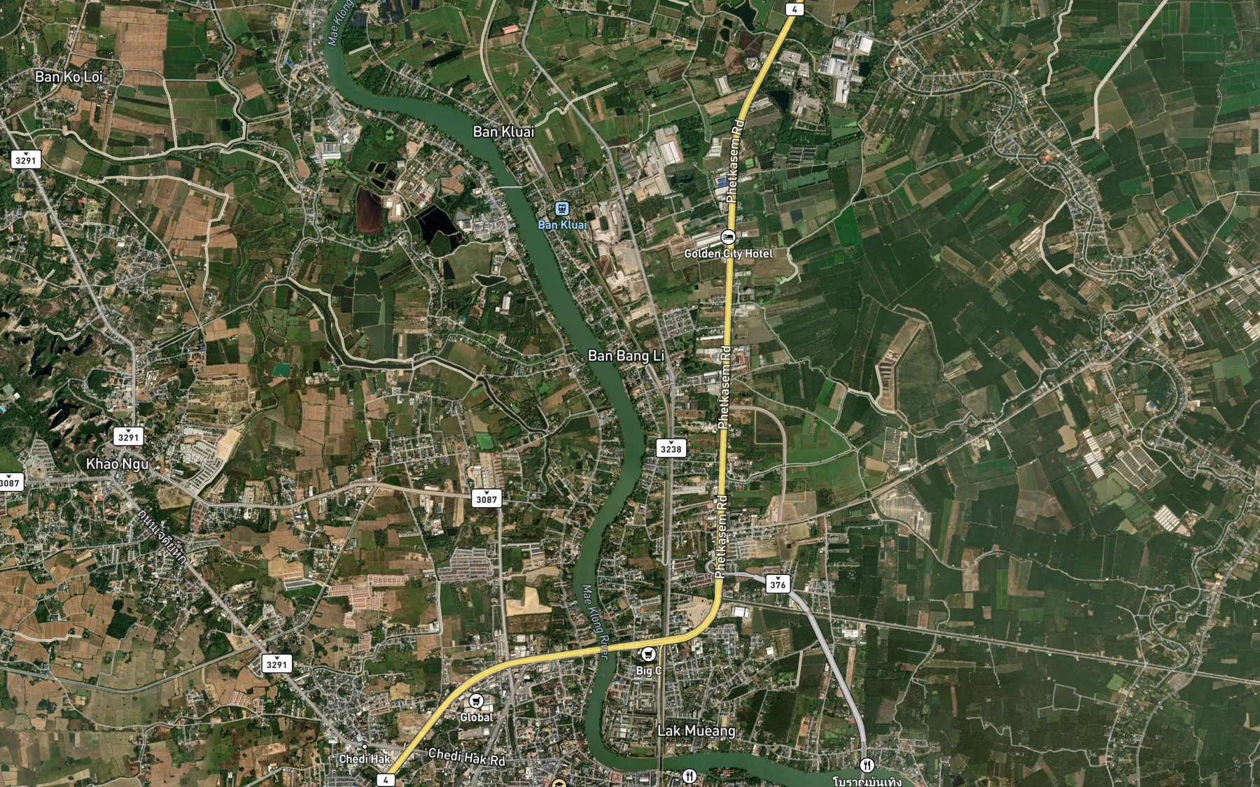 Satellite map of the Khlong Chek