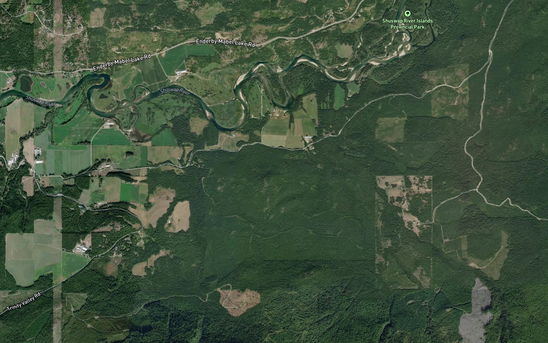 Satellite map of the Smidsk Creek