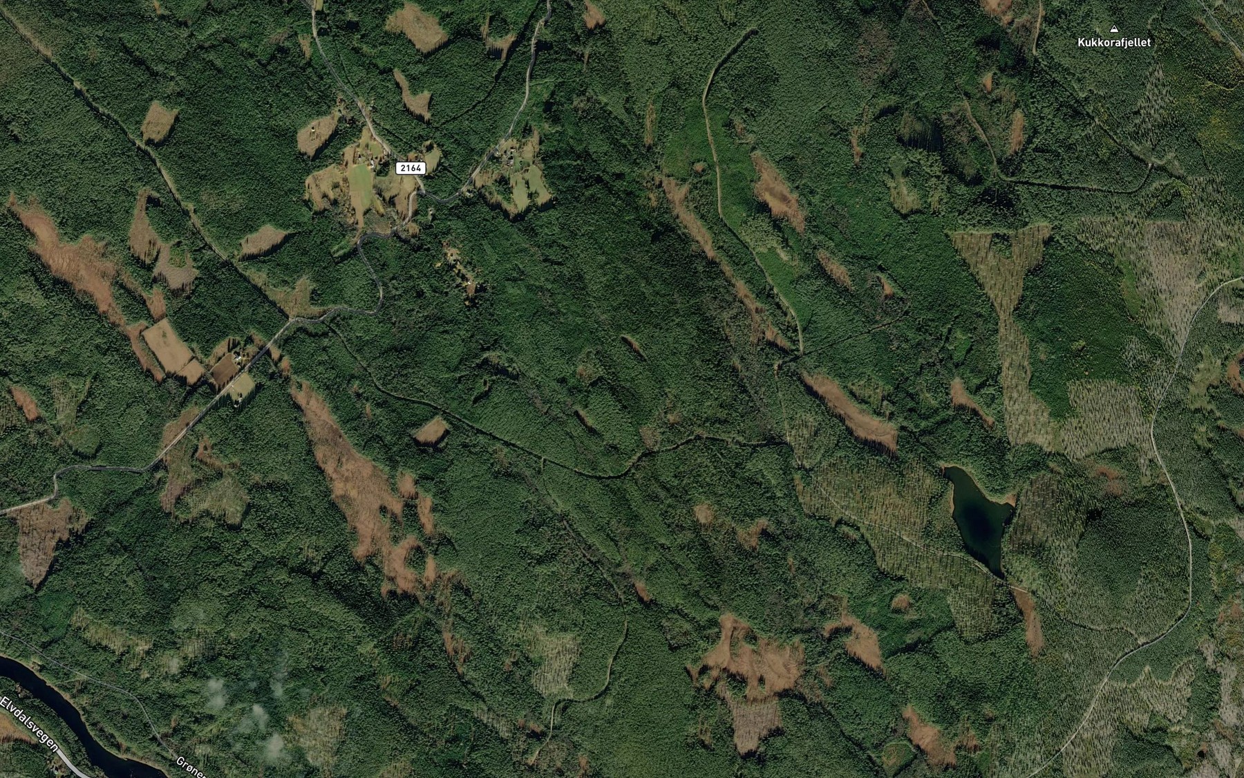 Satellite map of the Lovgjeldasbekken