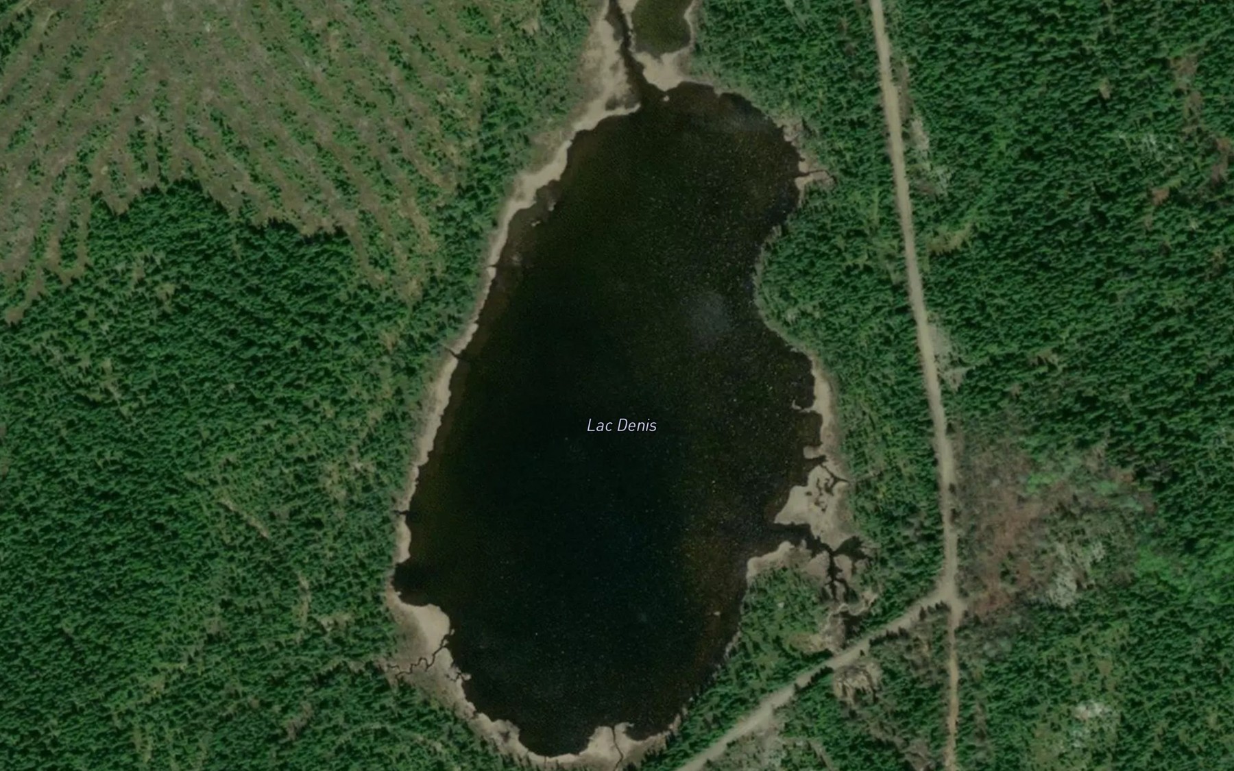Satellite map of the Lac Denis