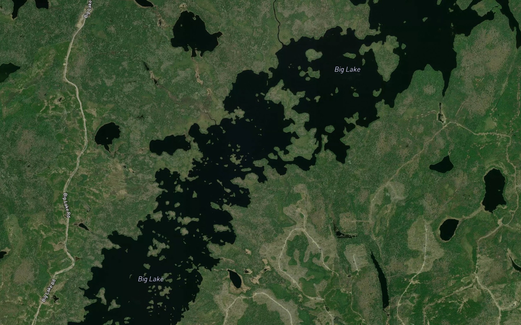 Satellite map of the Big Lake