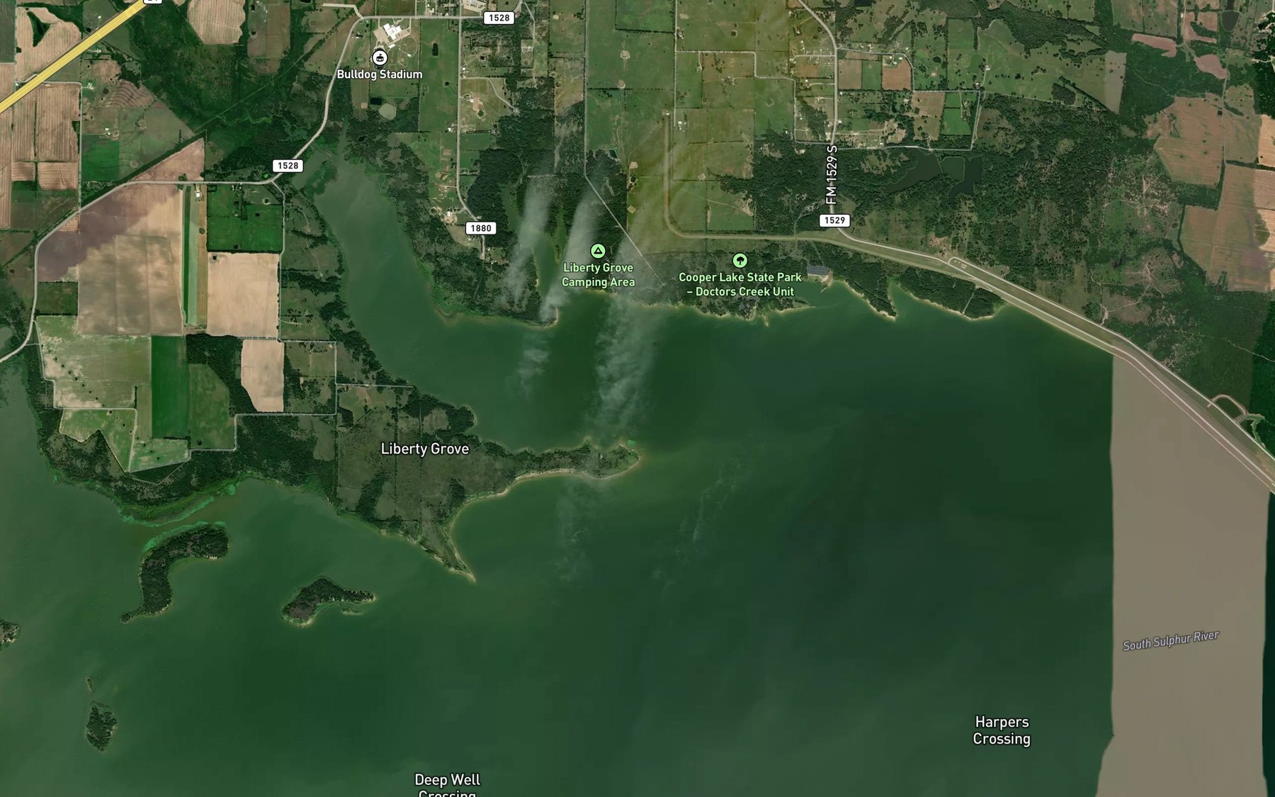 Satellite map of the Cannon Creek