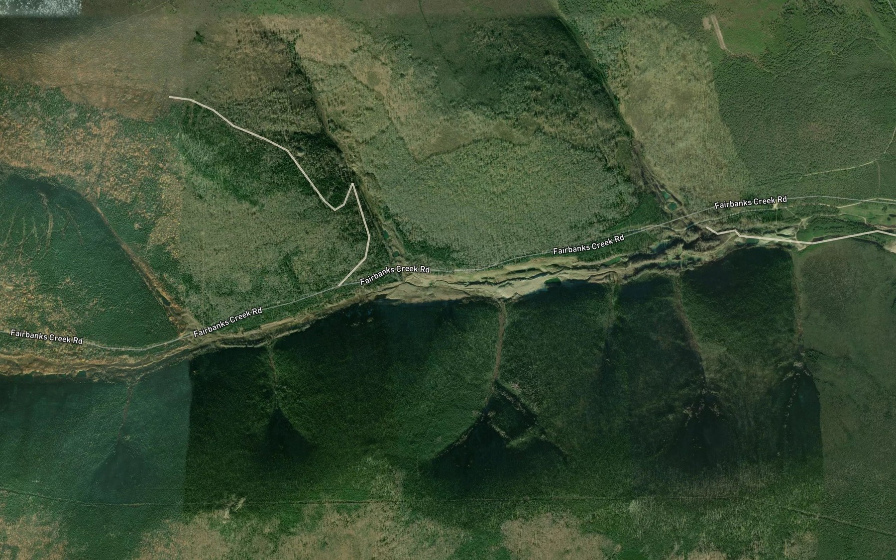 Satellite map of the Moose Creek