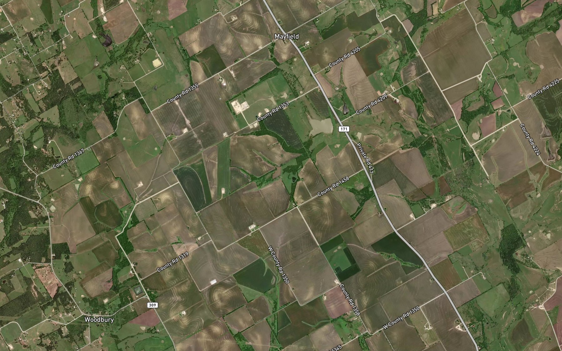 Satellite map of the Grade Stabilization Structure 15-1 Reservoir