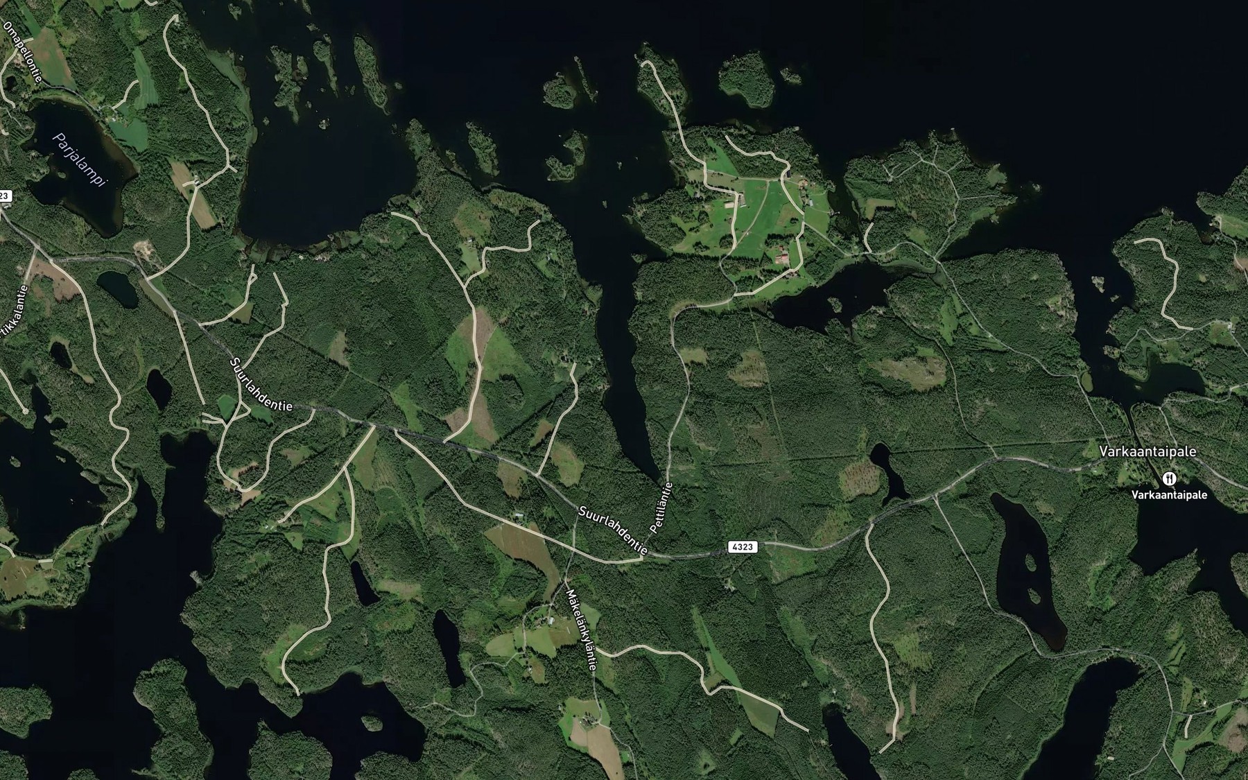 Satellite map of the Ruotimolahti