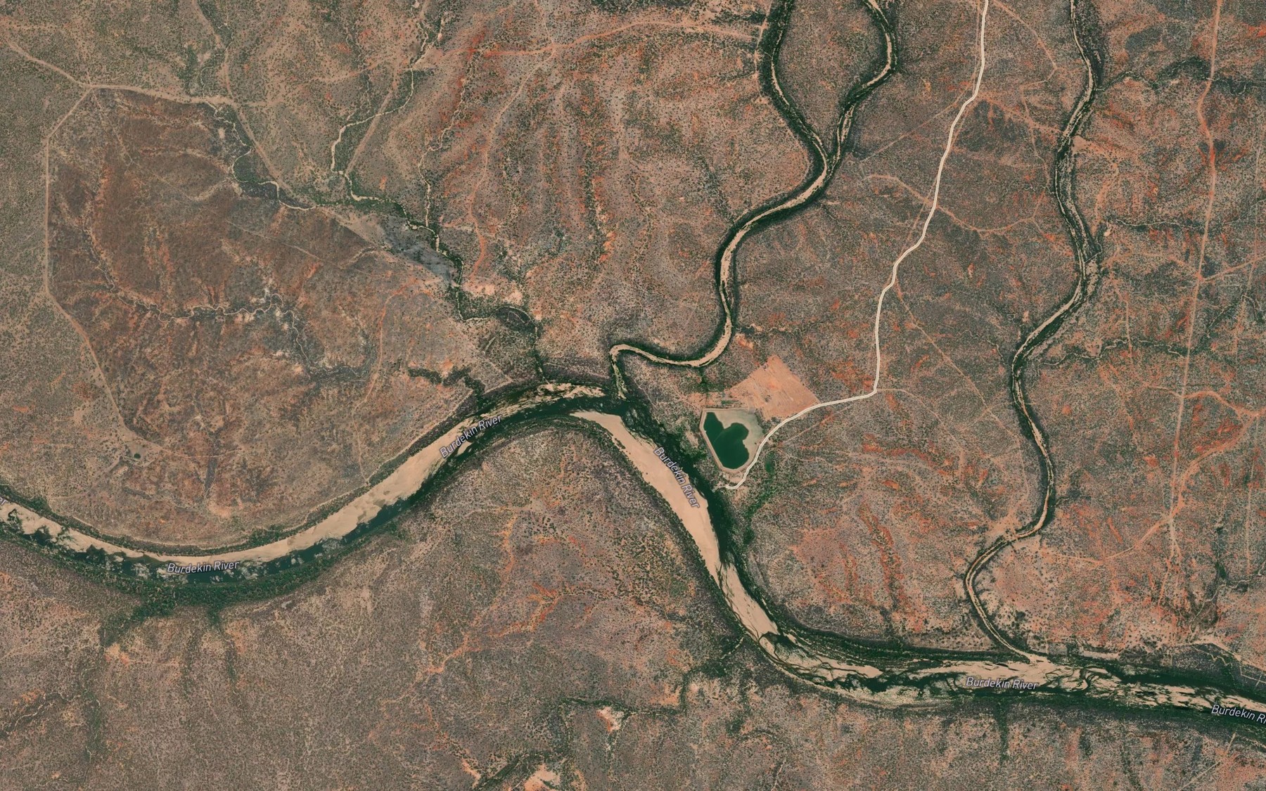 Satellite map of the Elphinstone Creek