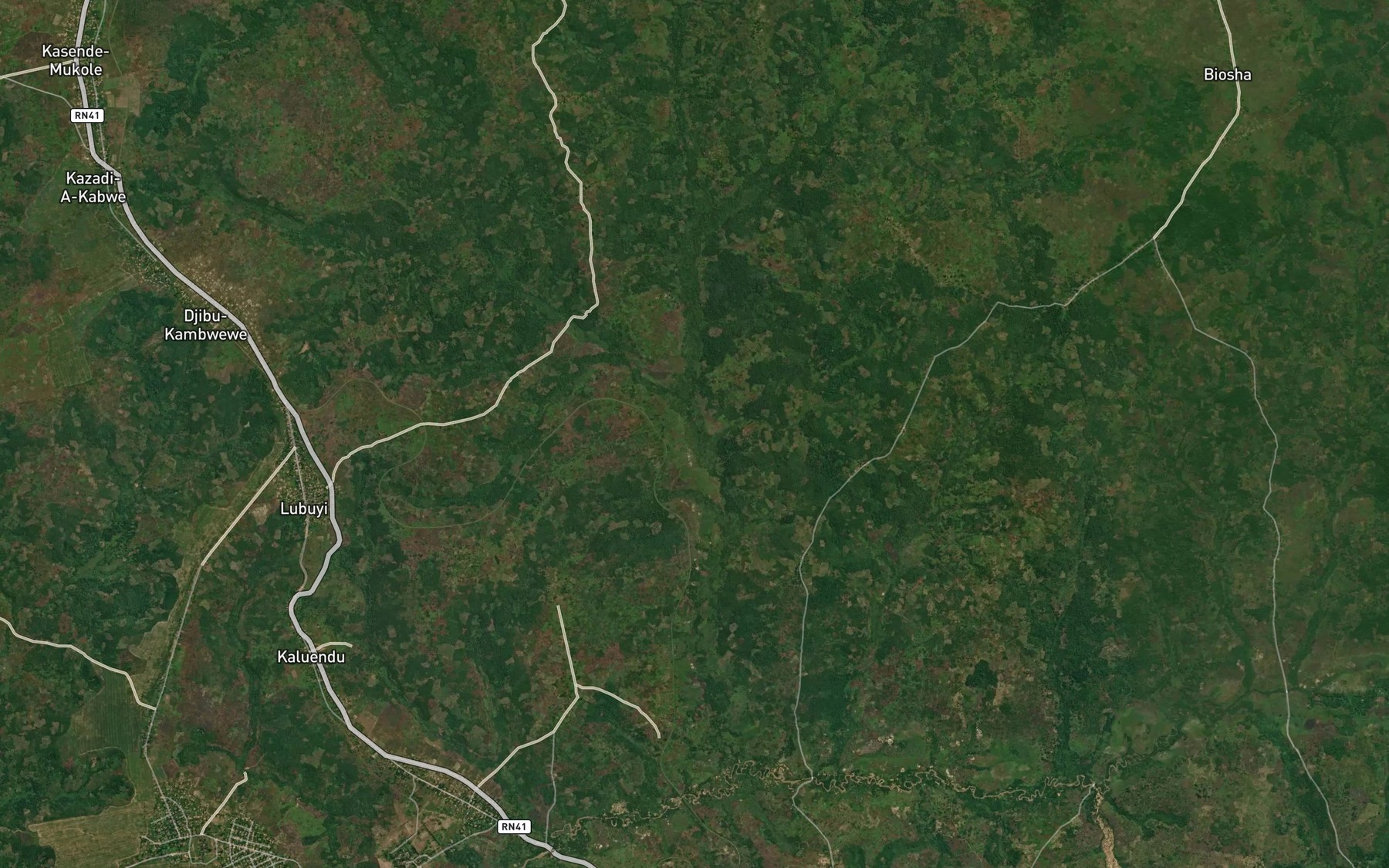 Satellite map of the Nkulunvango