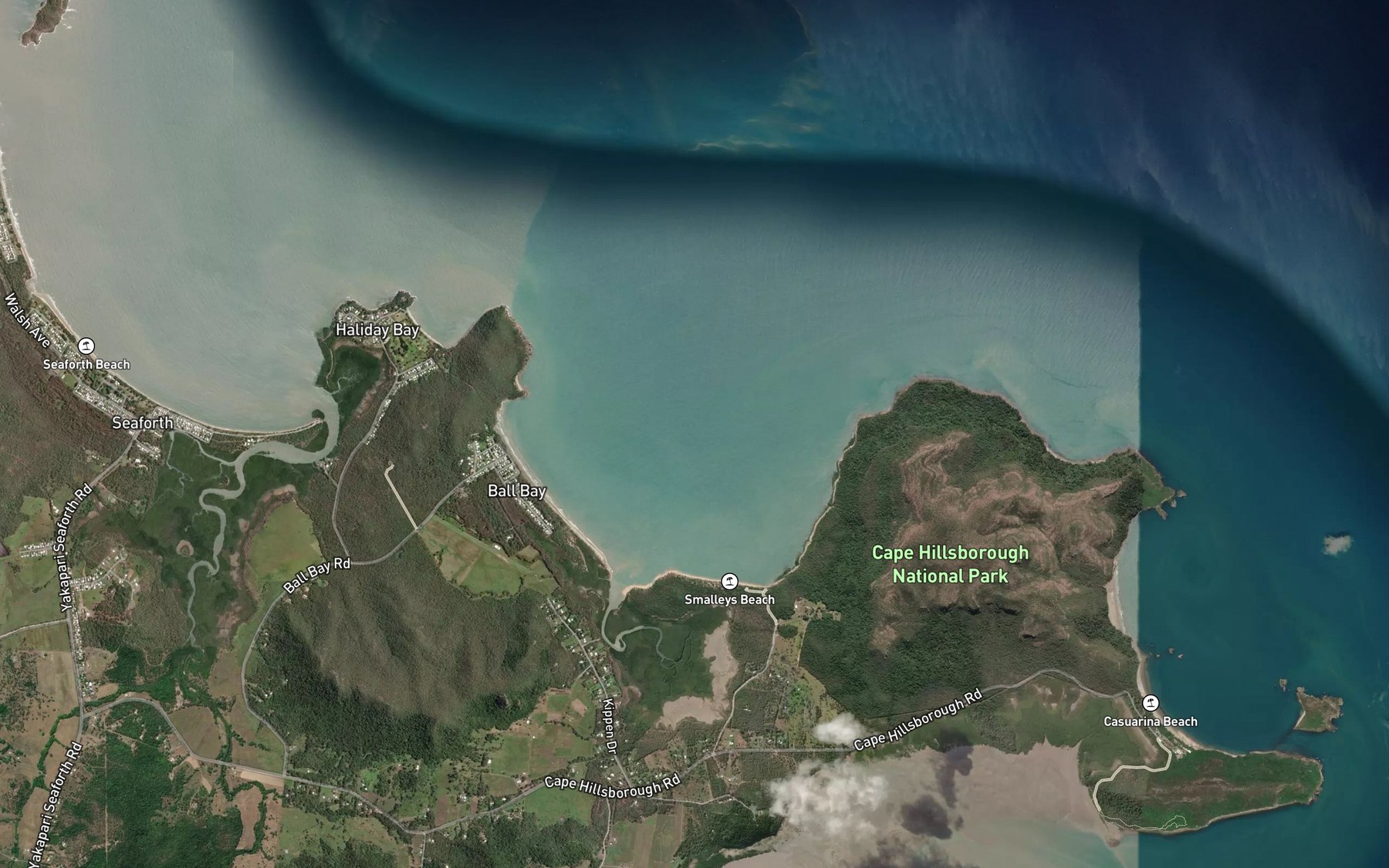 Satellite map of the Ball Bay