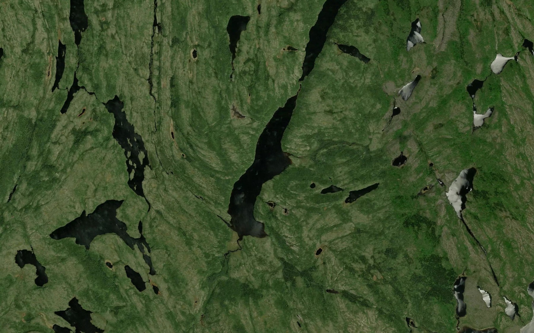 Satellite map of the Petit lac Dodier