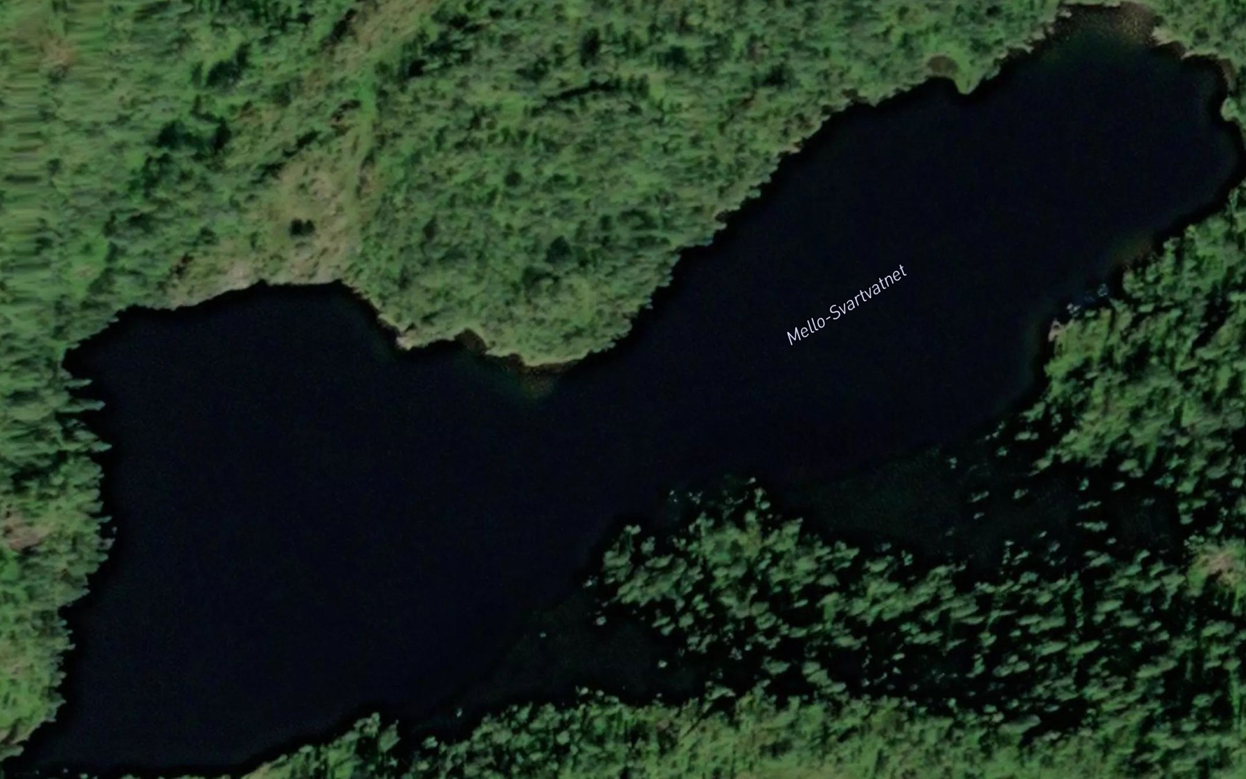 Satellite map of the Mellomvatnet