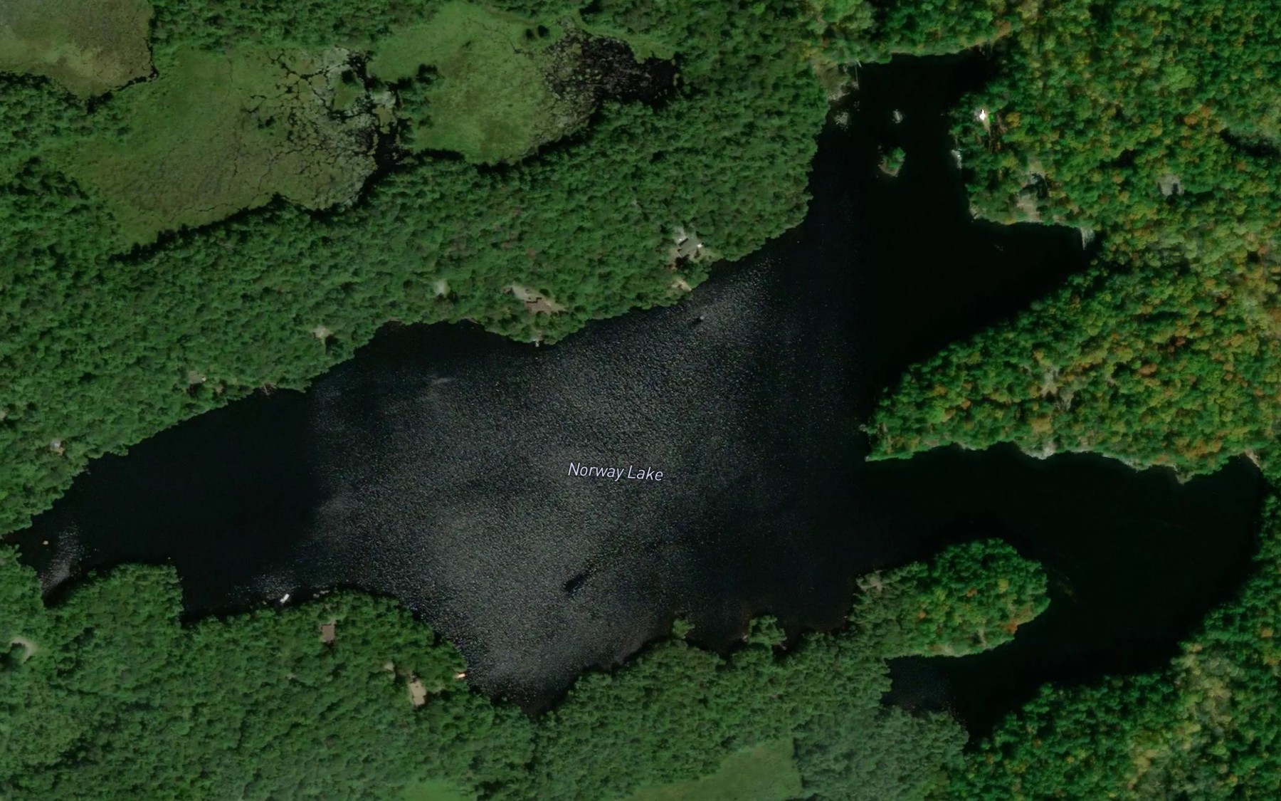 Satellite map of the Norway Lake
