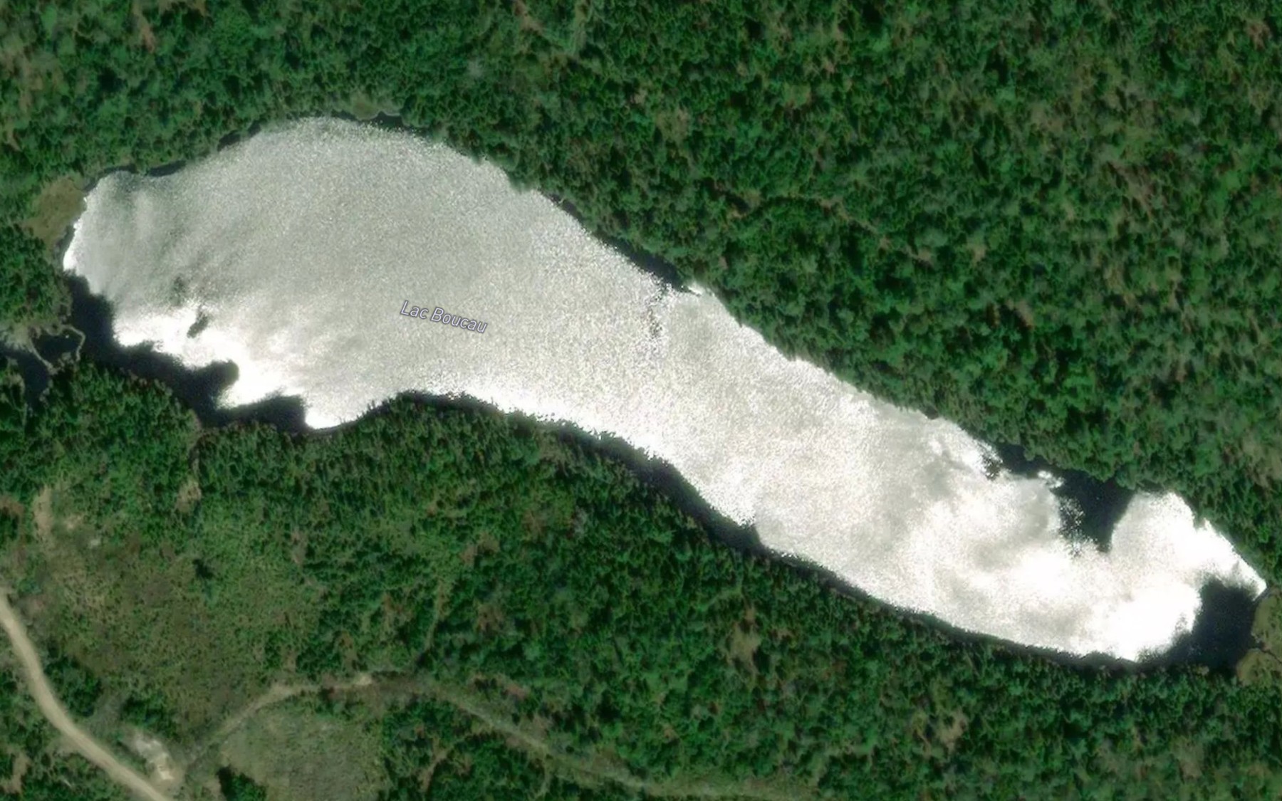 Satellite map of the Lac Boucau