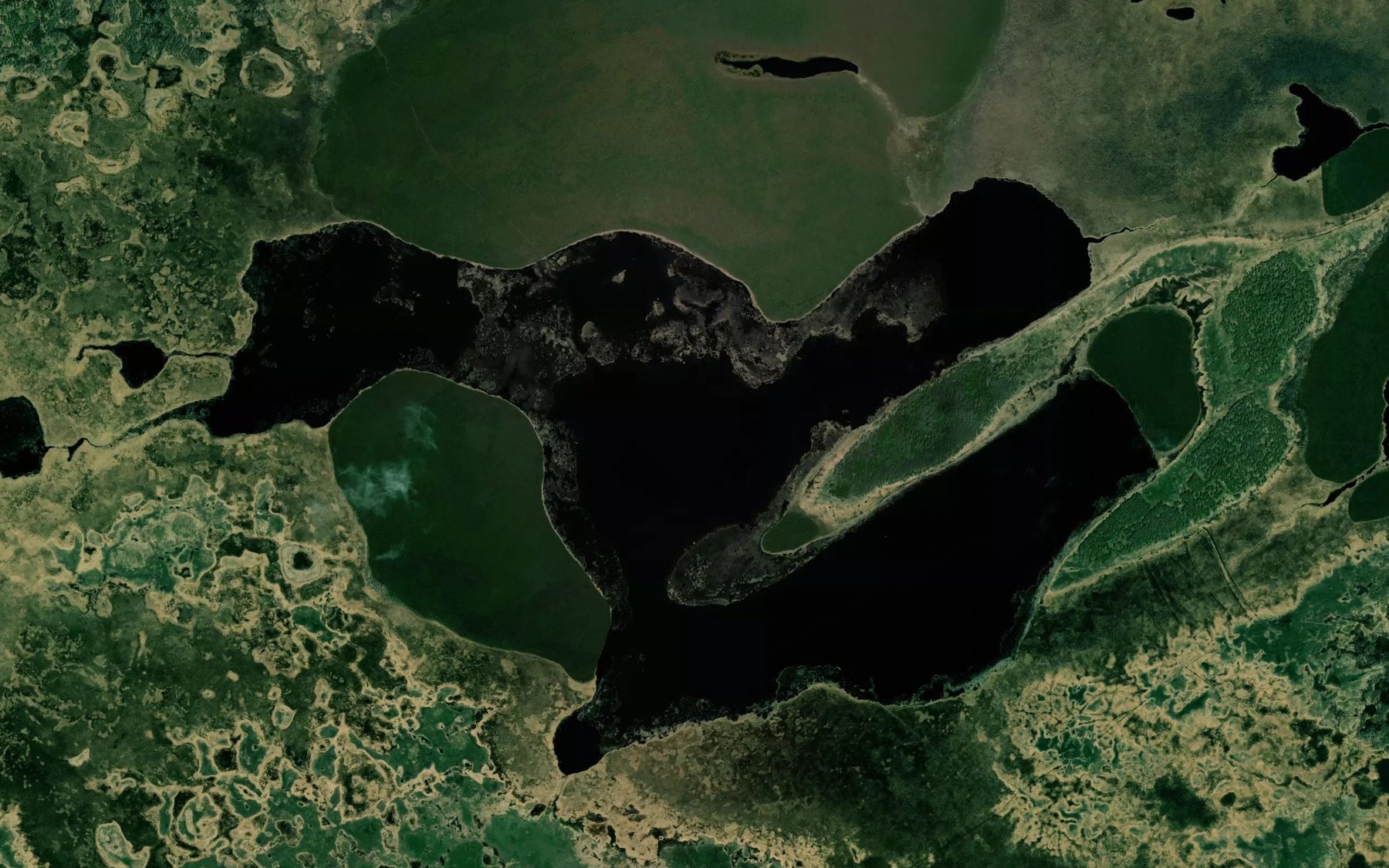 Satellite map of the Ozero Soskul'