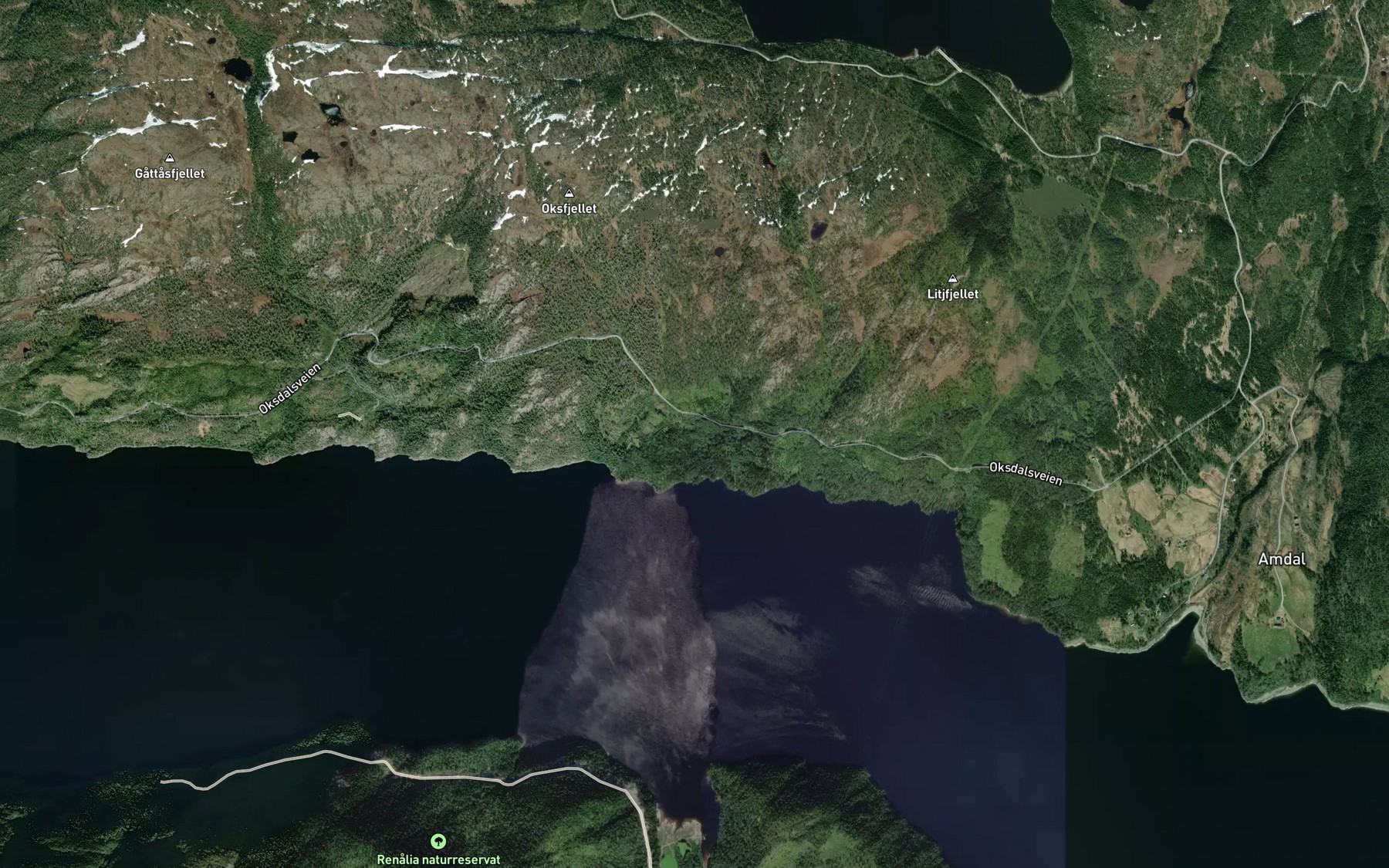 Satellite map of the Bjorgabekken