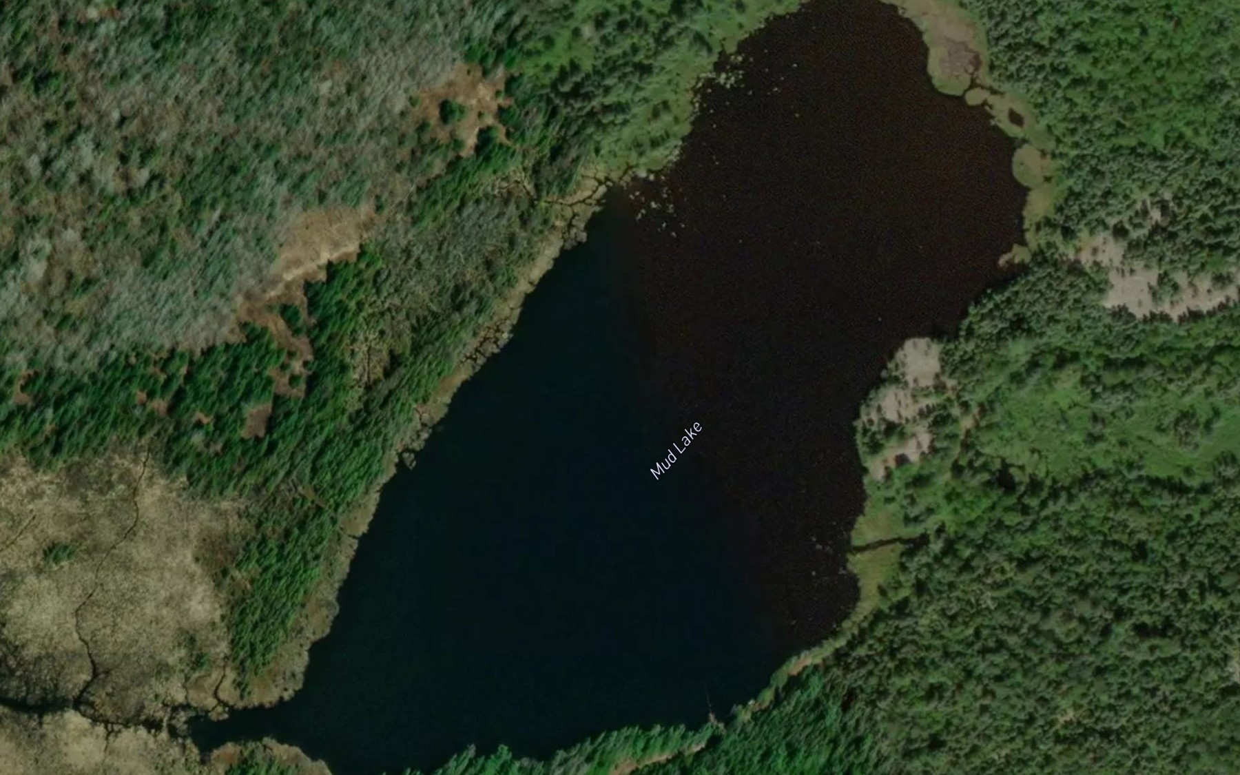 Satellite map of the Mud Lake