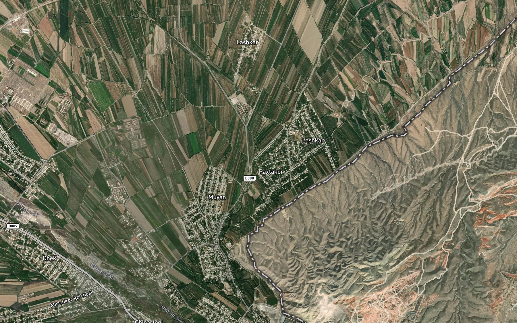 Satellite map of the Quvasoy