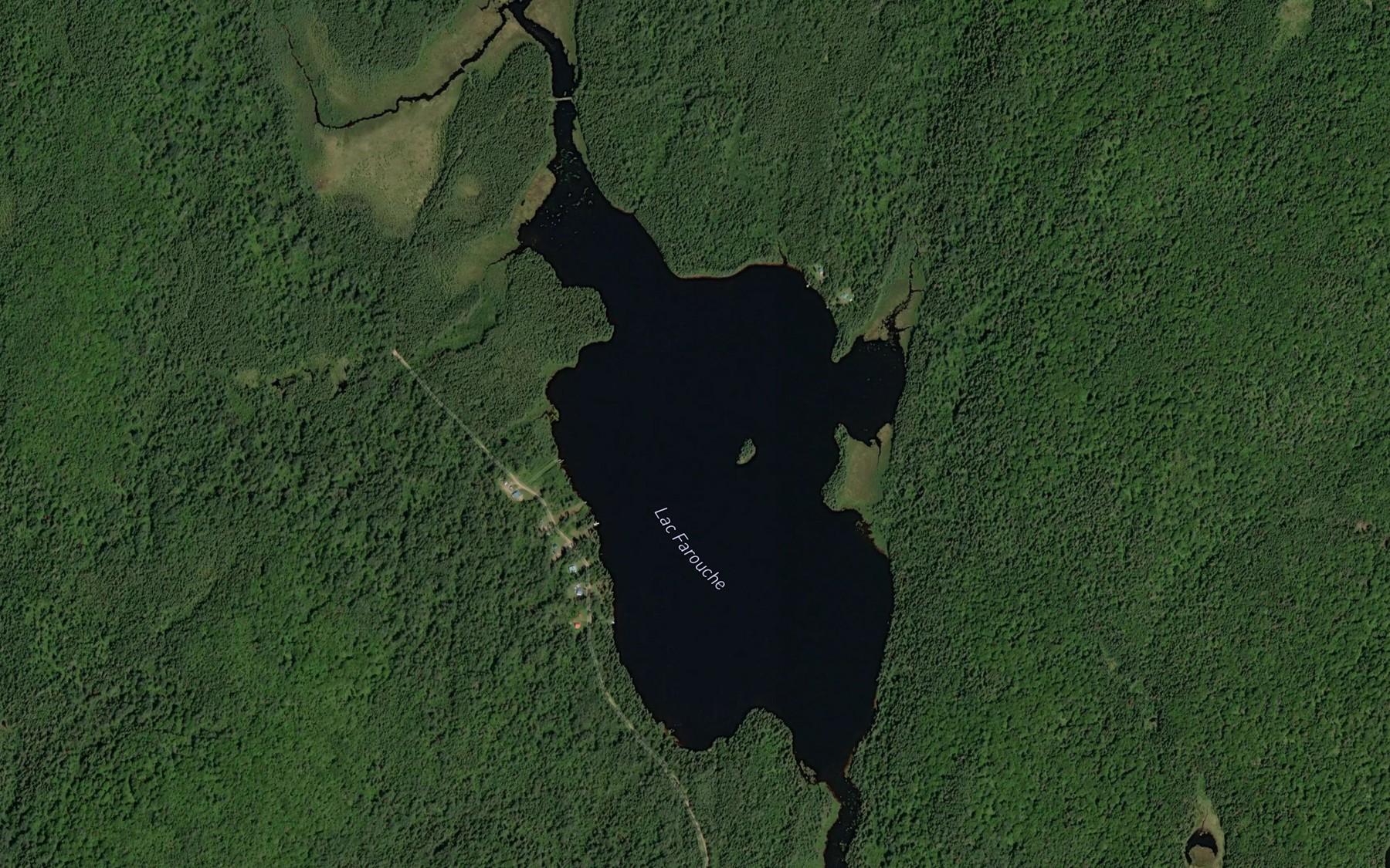 Satellite map of the Lac Farouche