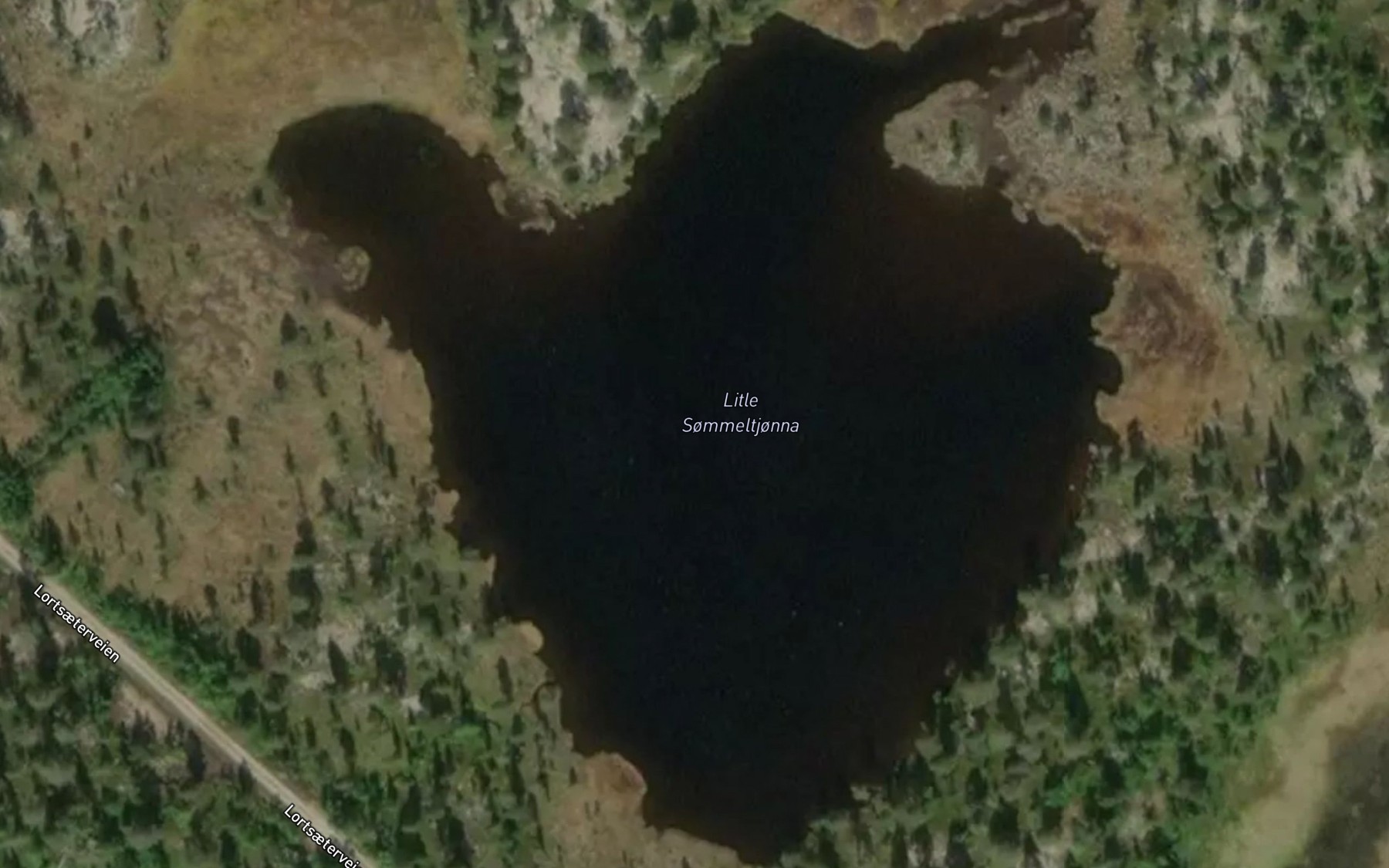 Satellite map of the Sommeltjorna