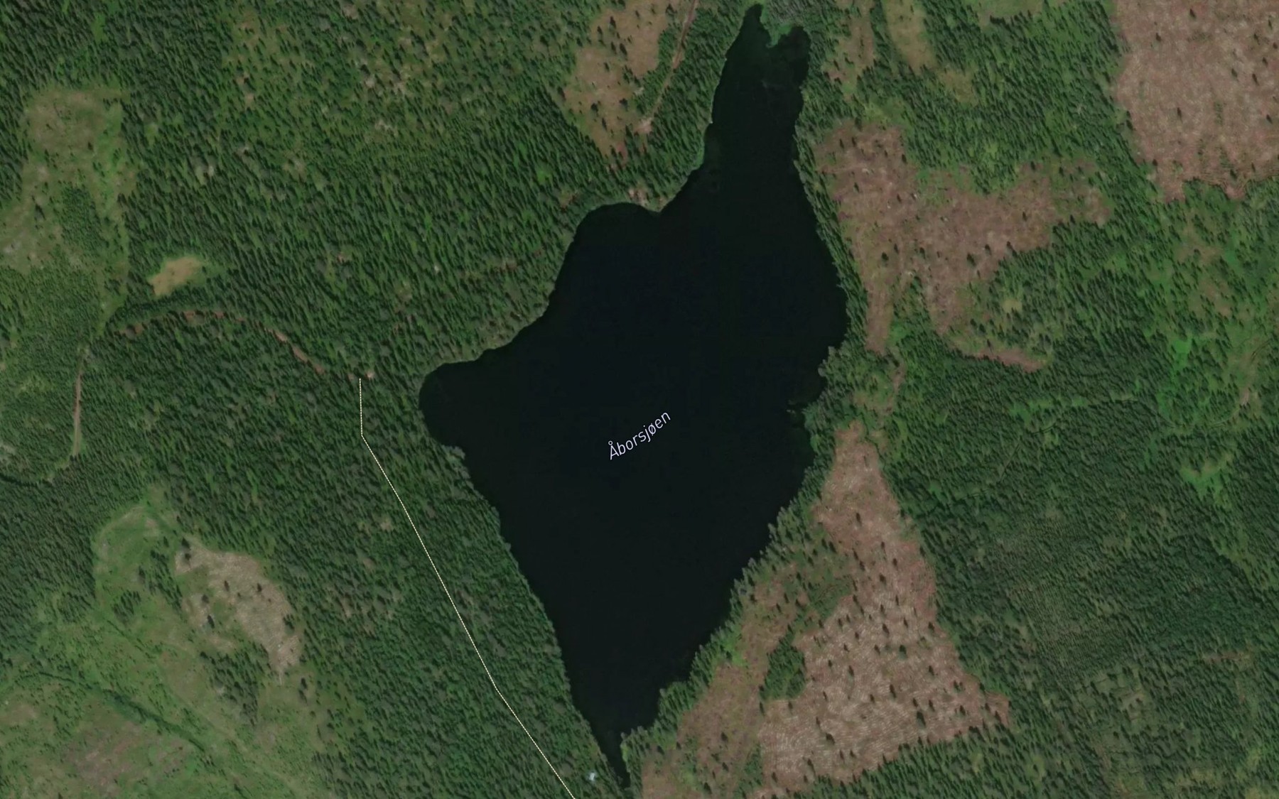 Satellite map of the Aborsjoen