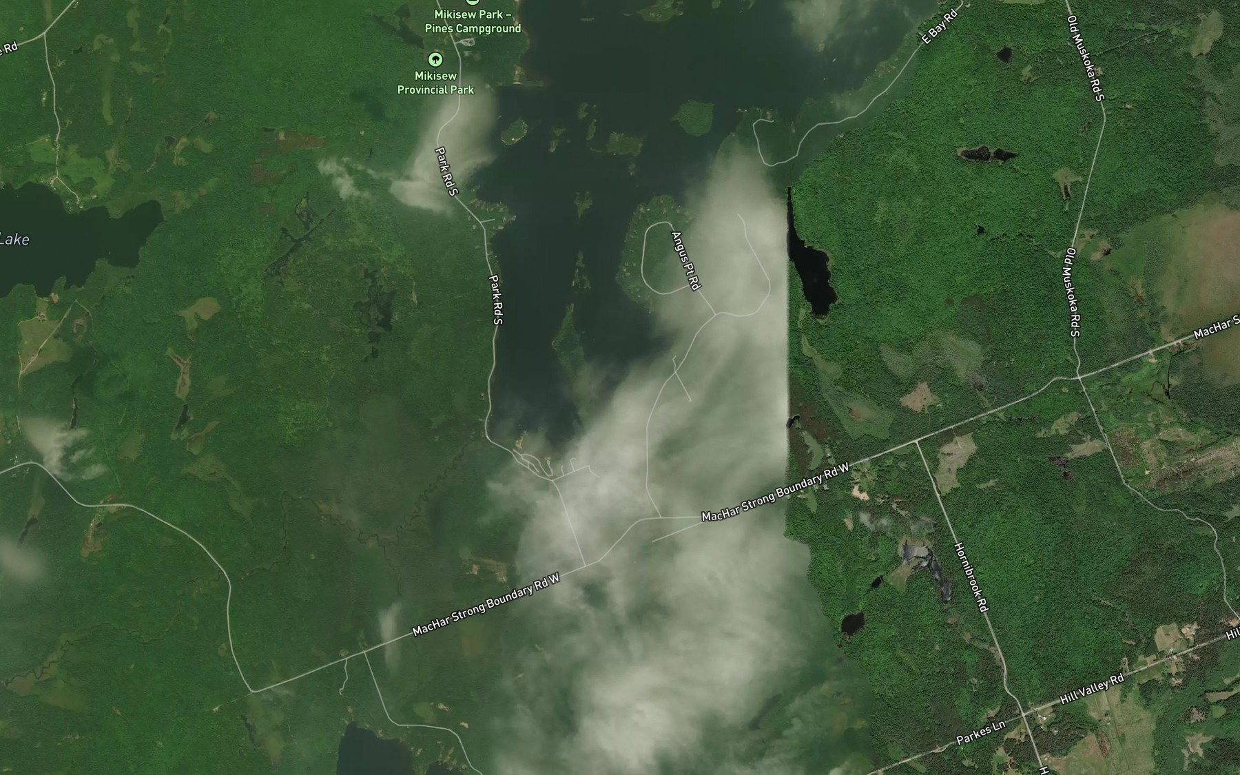 Satellite map of the Sunny Bay
