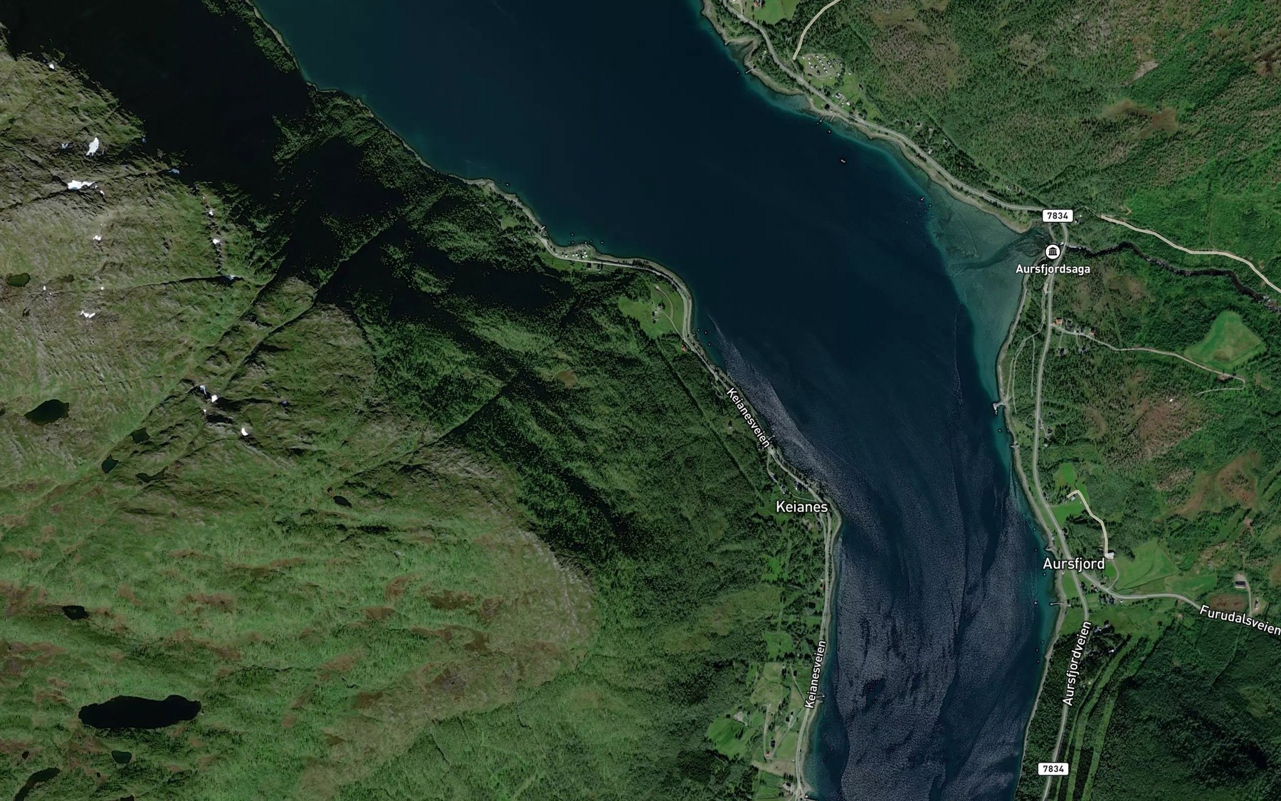 Satellite map of the Mortenbuktelva