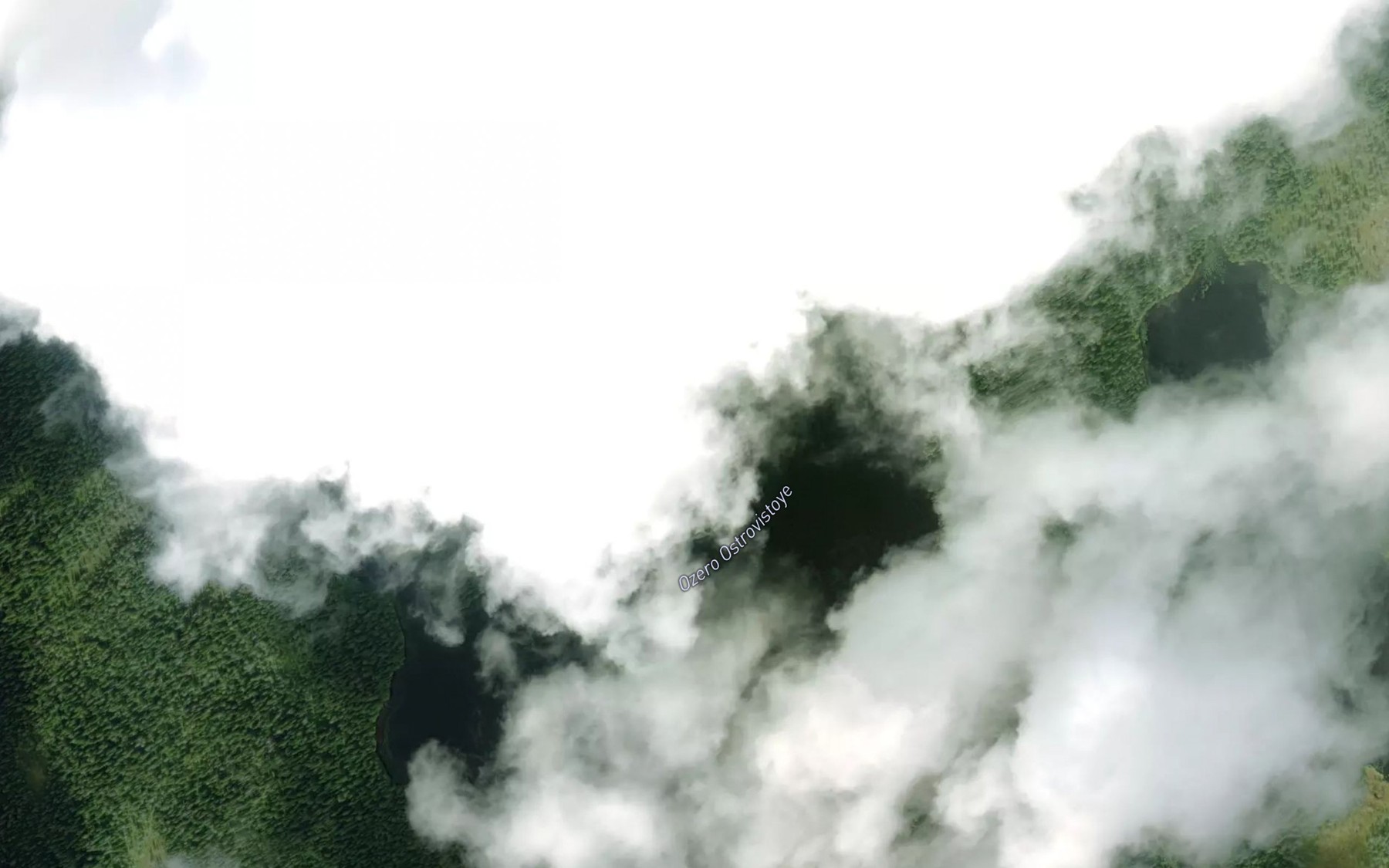 Satellite map of the Ozero Ostrovistoye