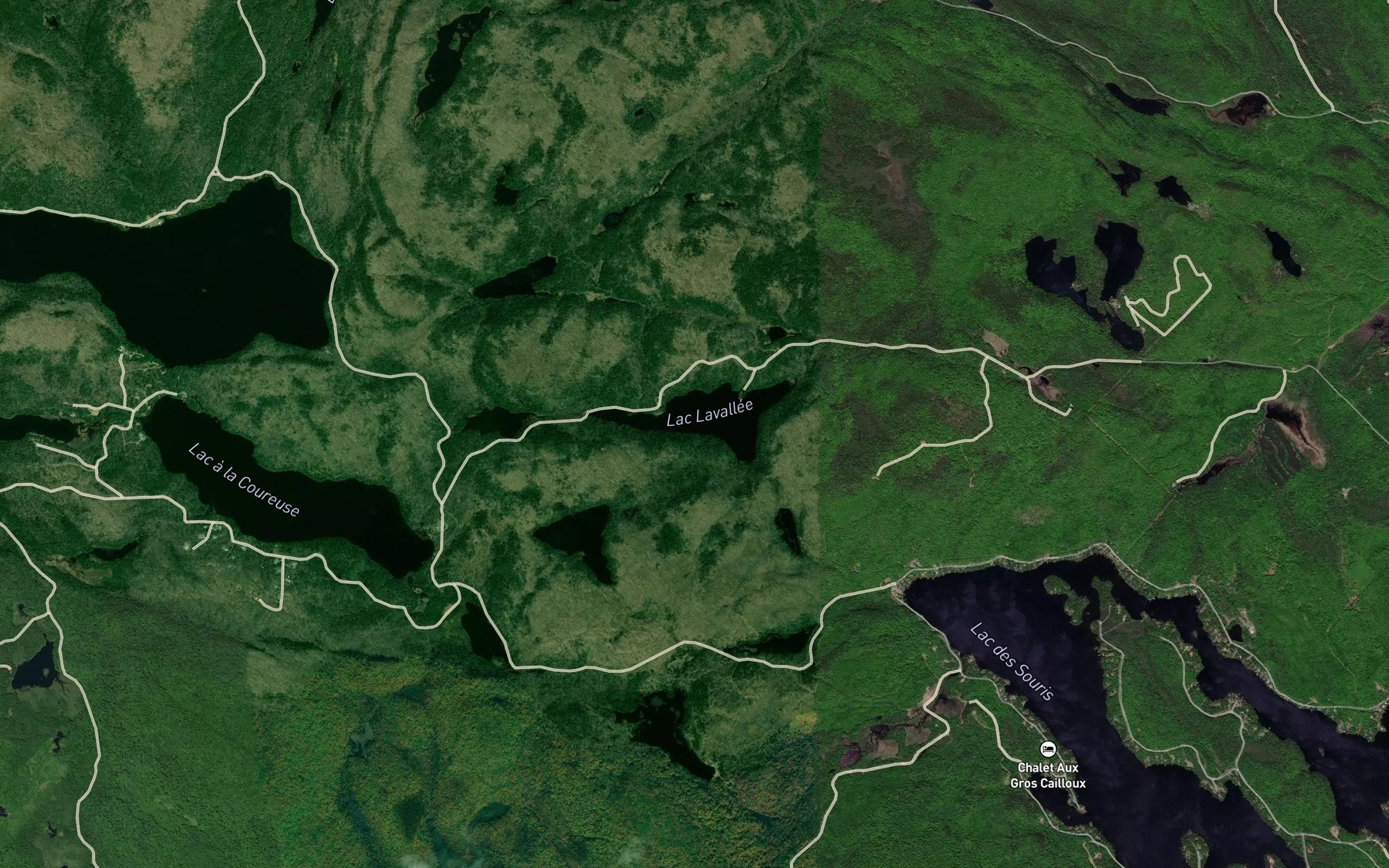 Satellite map of the Lac Lavallee