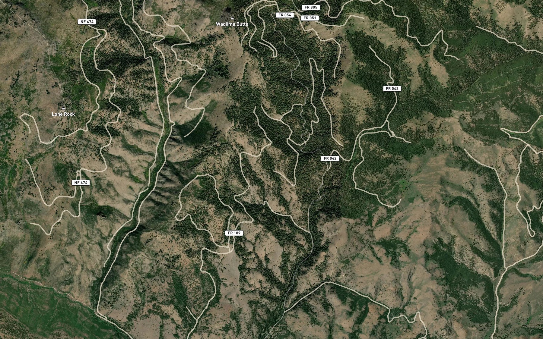 Satellite map of the Hamms Spring