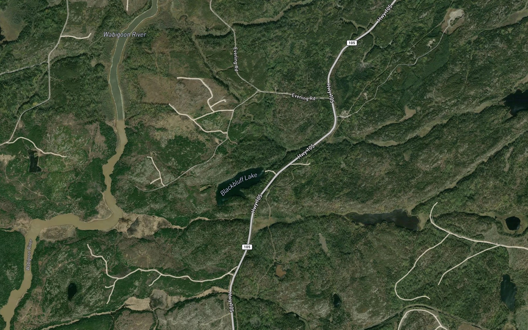 Satellite map of the Blackbluff Creek
