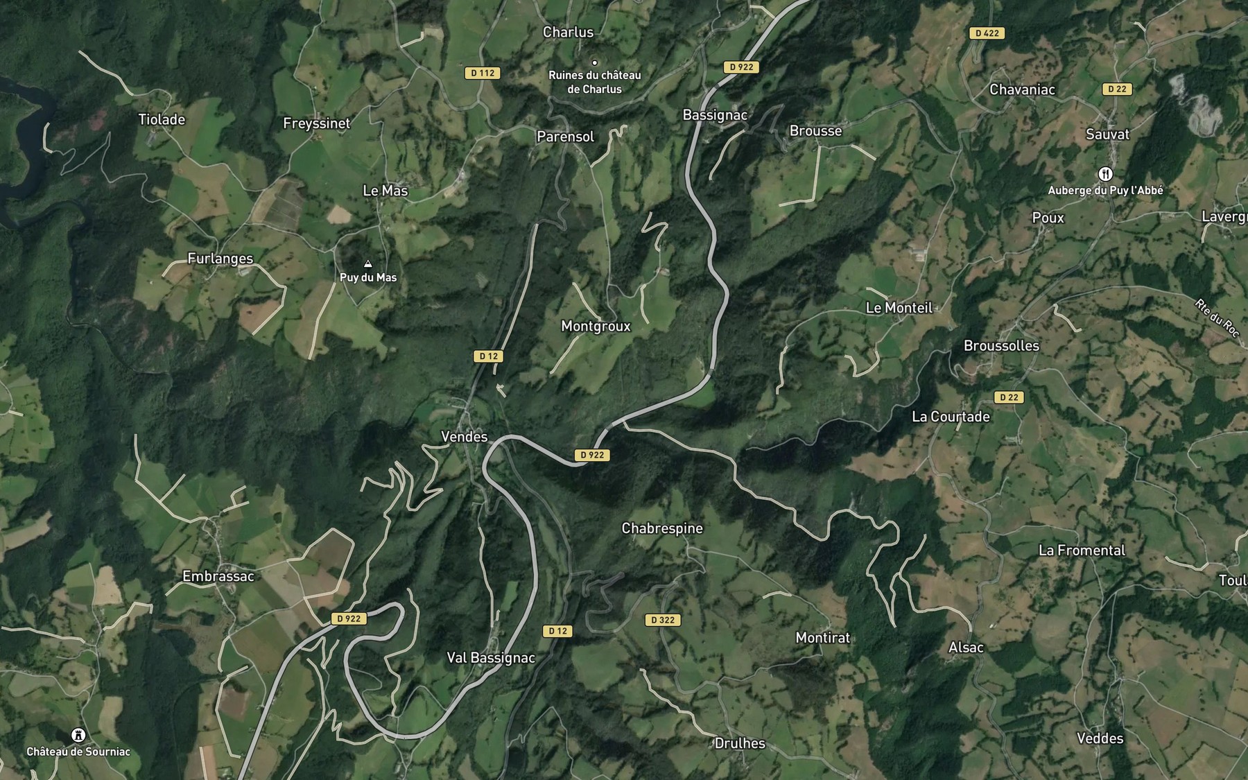 Satellite map of the Marlhioux