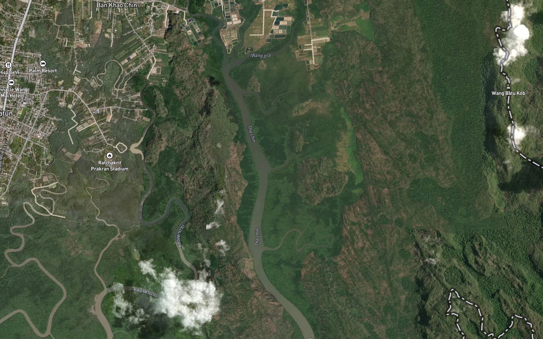 Satellite map of the Khlong Kuang Lek